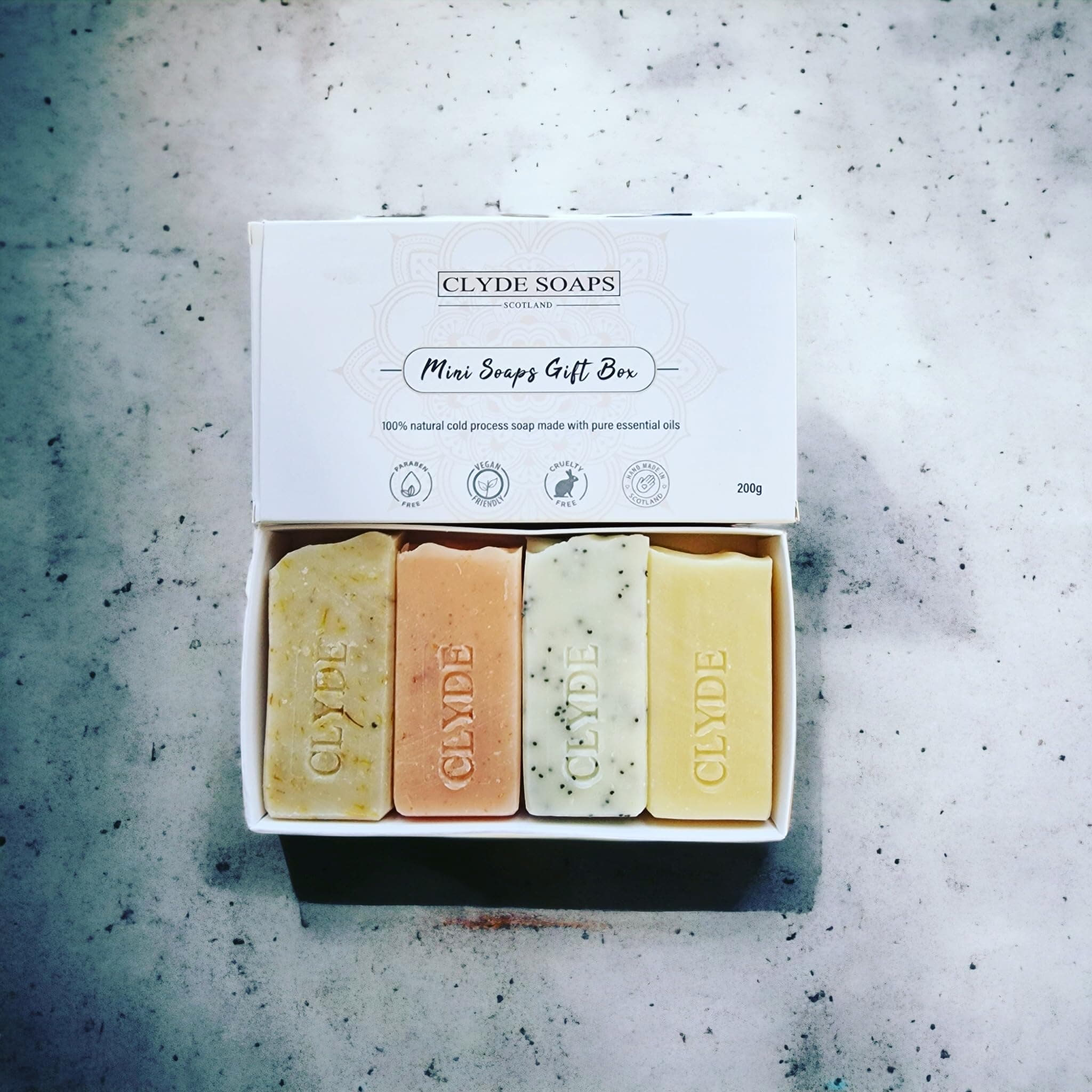 – Clyde Soaps, Cold Process, Palm Oil & Plastic Free, Eco Gift, UK Handmade Vegan, Cruelty Free, Artisan Soap, Best For Men And Women (Mini Soap Gift Box)
