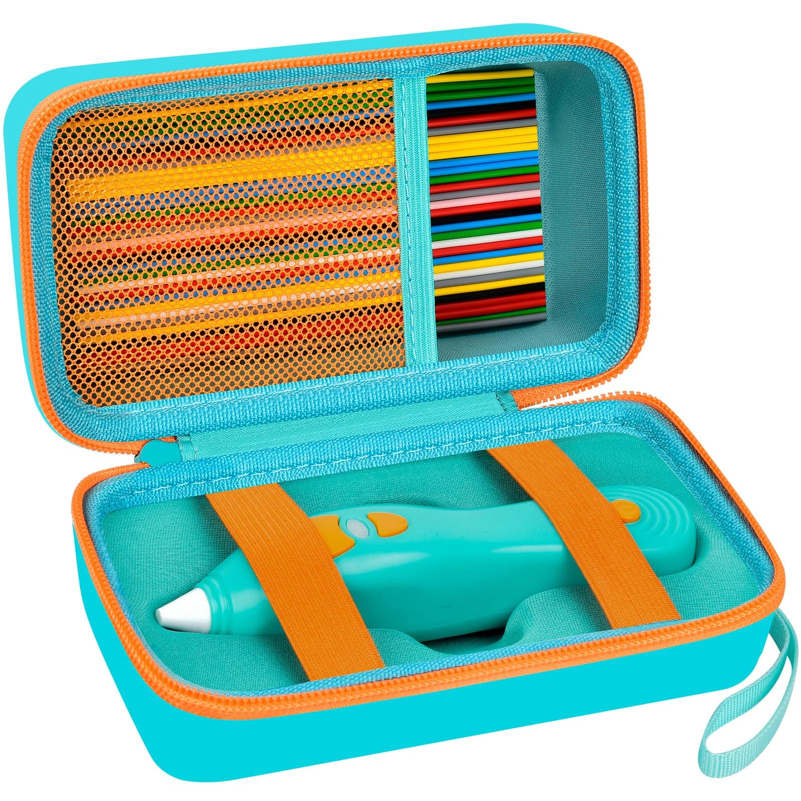 ANKHOH Case Compatible with 3Doodler Start+ Essentials (2023) 3D Pen Set for Kids Storage Organizer Holder with Printing Filament Refill and Micro USB Charger, Green (Box Only)