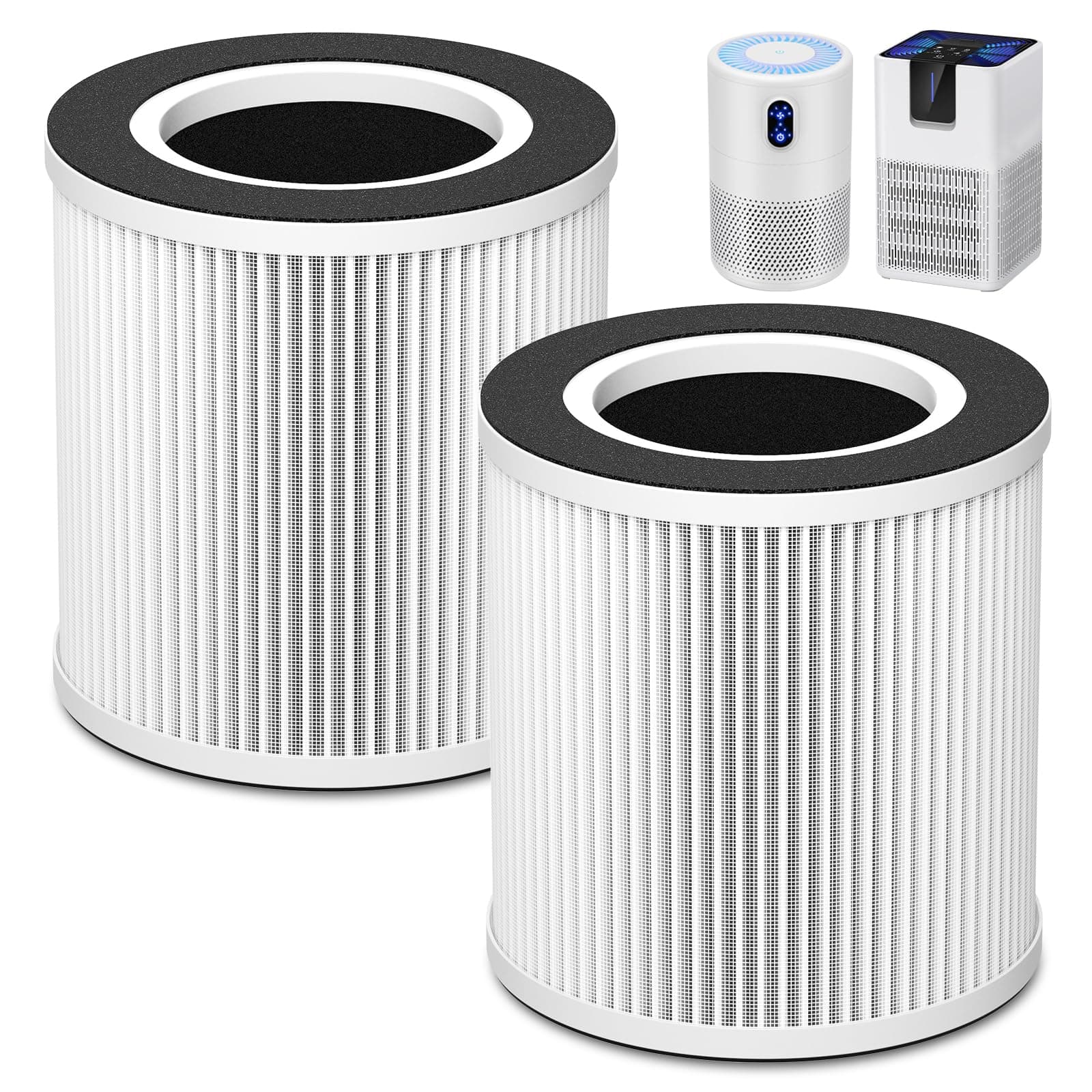 B-D02L/M05 Replacement Filter, Compatible with MOOKA B-D02L & M05, for VEWIOR B-D02U, for KOIOS B-D02L, for Tailulu D10 Air Purifi-er, H13 HEPA Filter for MOOKA B-D02L Replacement Filter, 2 Pack