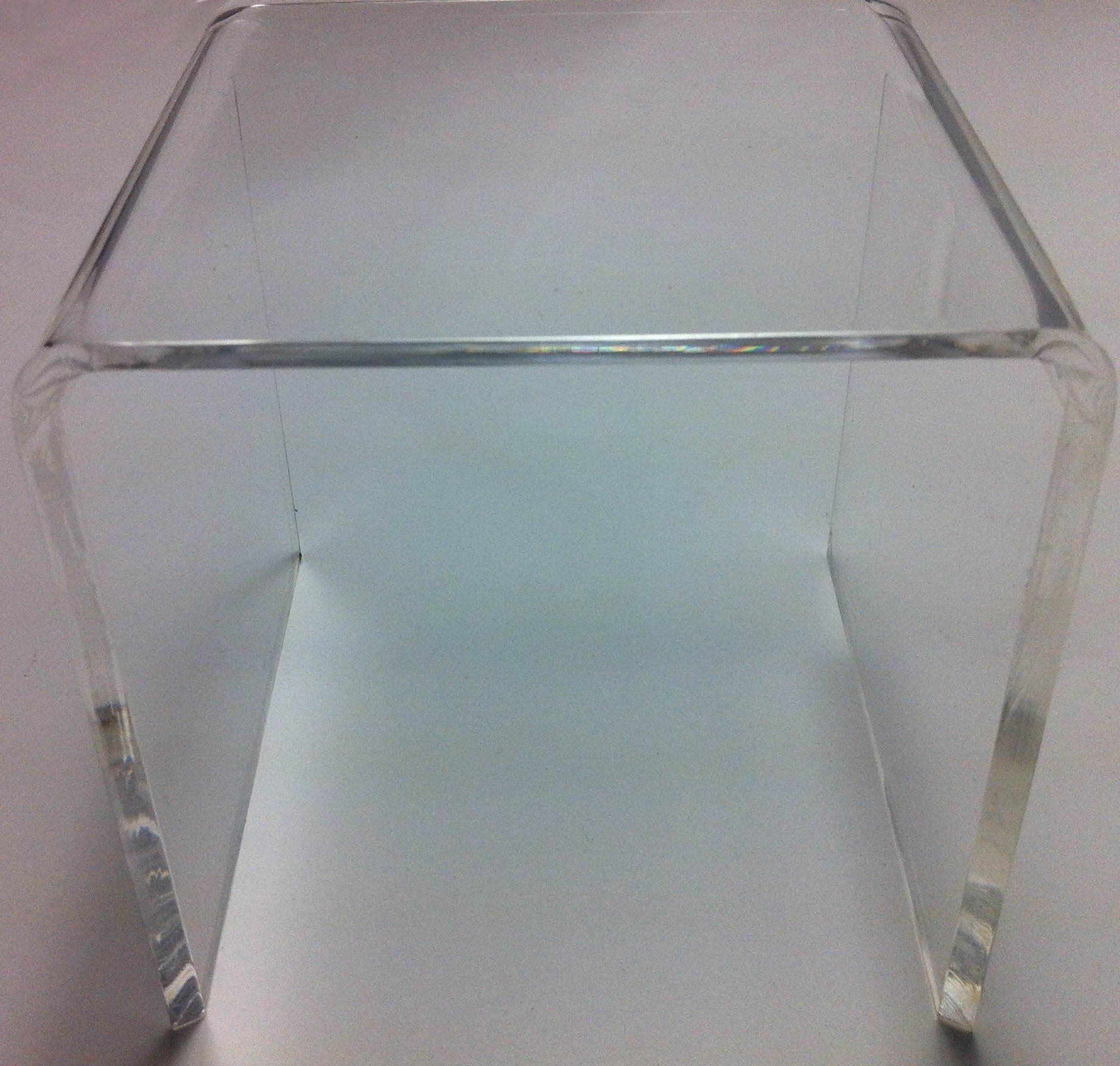 10" Vu Thru Acrylic Display Riser Premium 3/16" Beveled Edge Riser