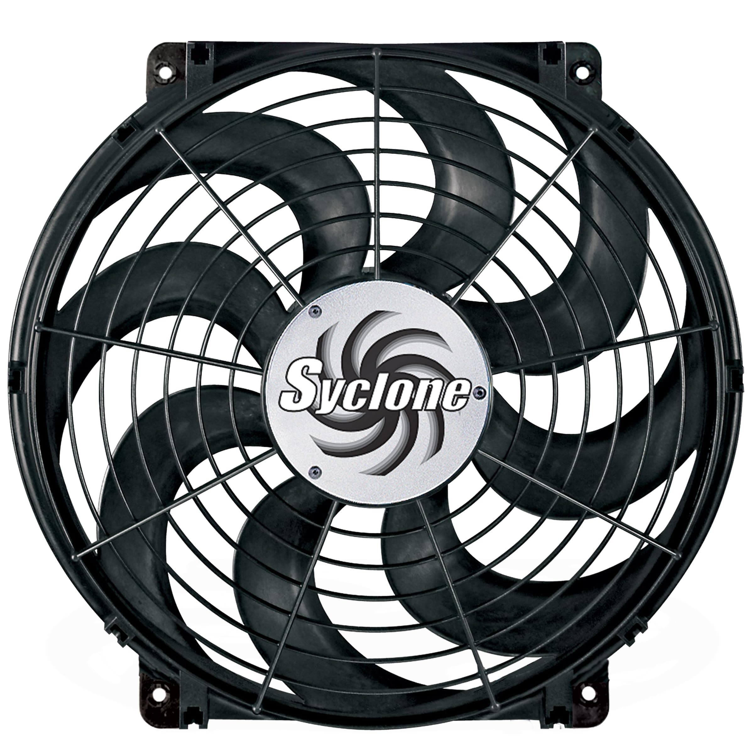 Flex-A-Lite Syclone Black S-Blade Reversible Electric Fan, Pusher-Puller Fan (398), 16 Inches
