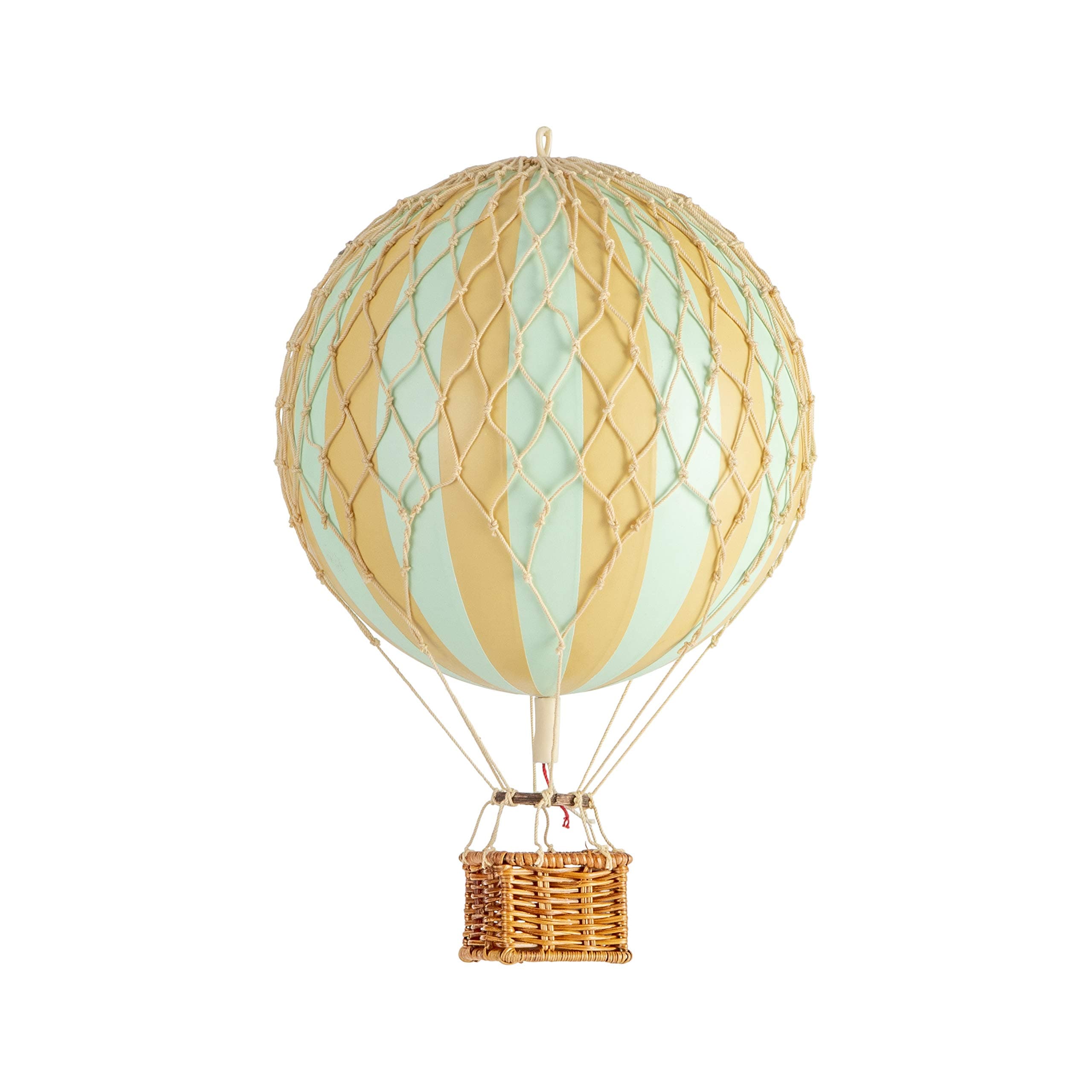 Authentic Models, Travels Light Air Balloon, Hanging Home Decor - 11.80 Inch Height, Historic Hot Air Balloon Model for Home Decor, Detailed Vintage Decorations to Hang from Ceiling - Mint