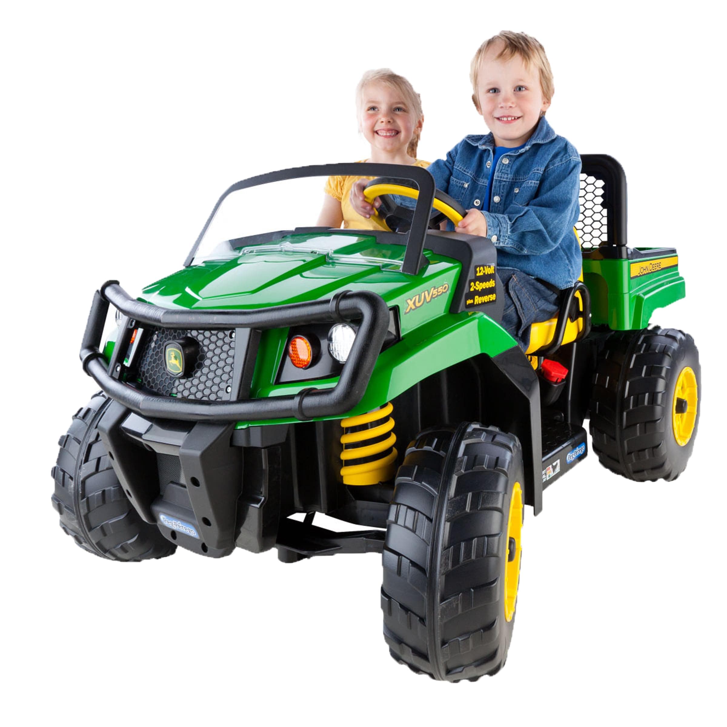 Peg Perego John Deere Gator XUV Extra-Large 12 Volt Ride-on, Durable Design for Kids 3-8, Green