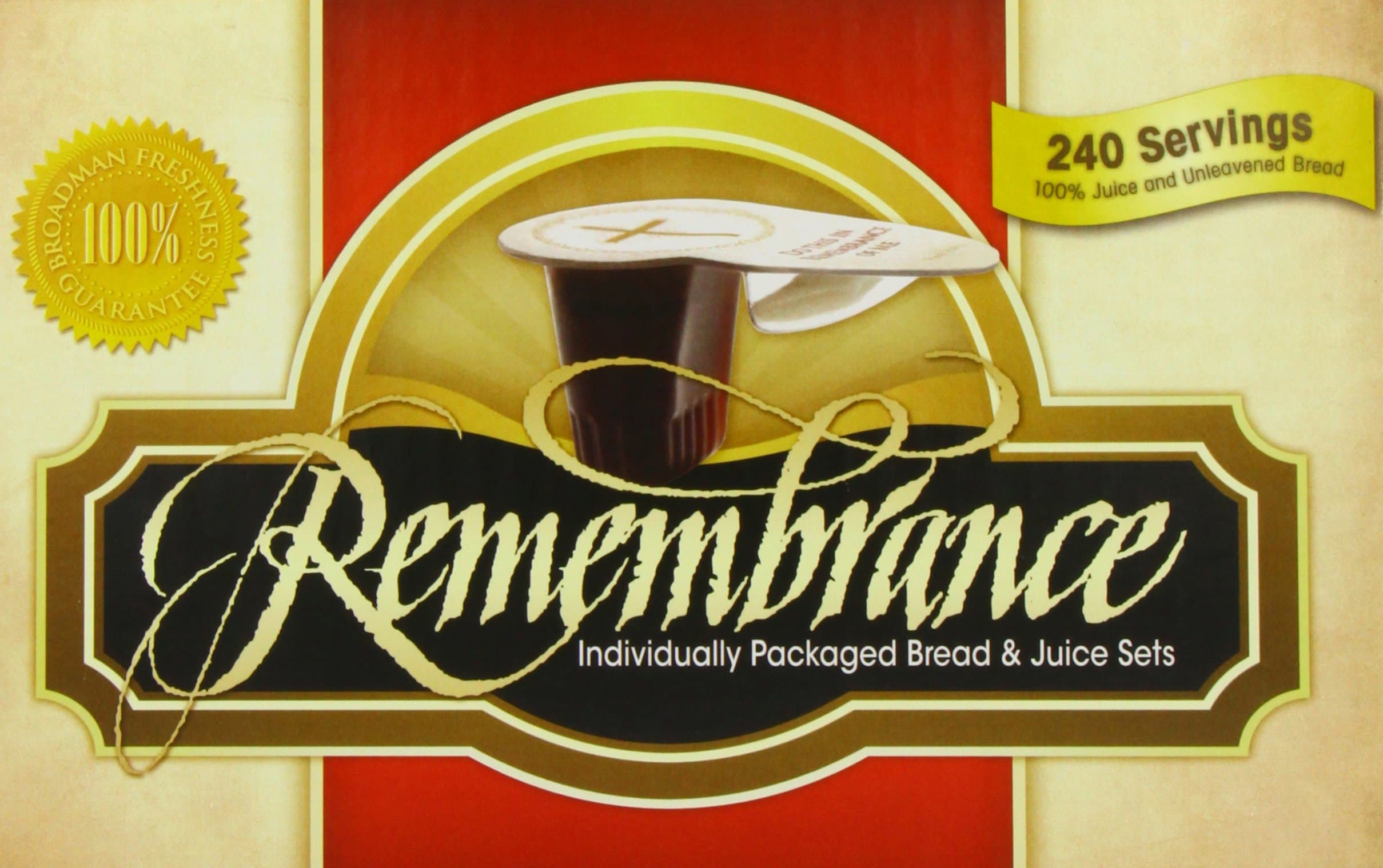 Remembrance Individually Packaged Bread & Juice Sets, 240 Servings