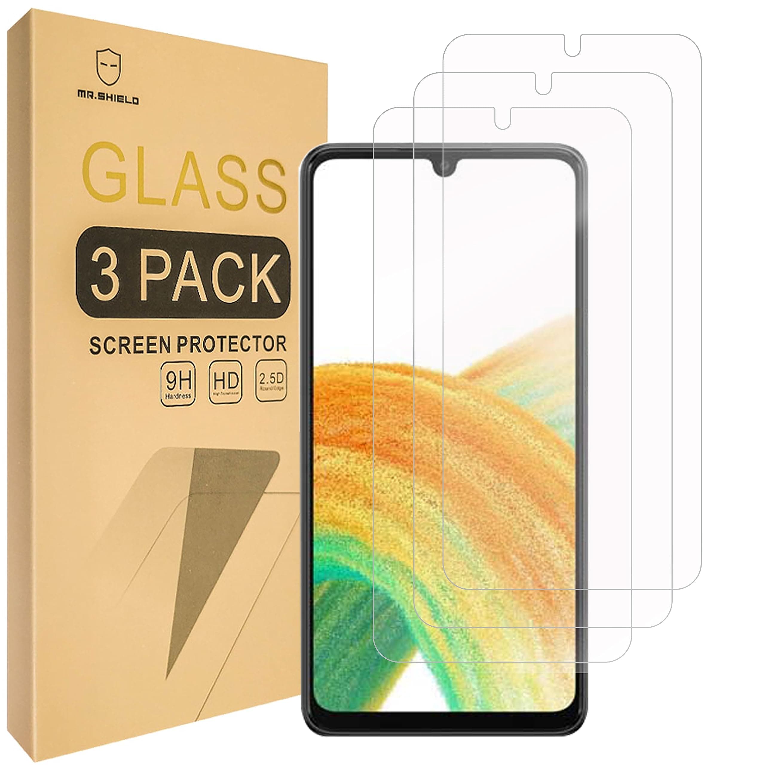 [3-Pack] Screen Protector For Samsung Galaxy A25 5G [Tempered Glass] [Japan Glass with 9H Hardness] Screen Protector