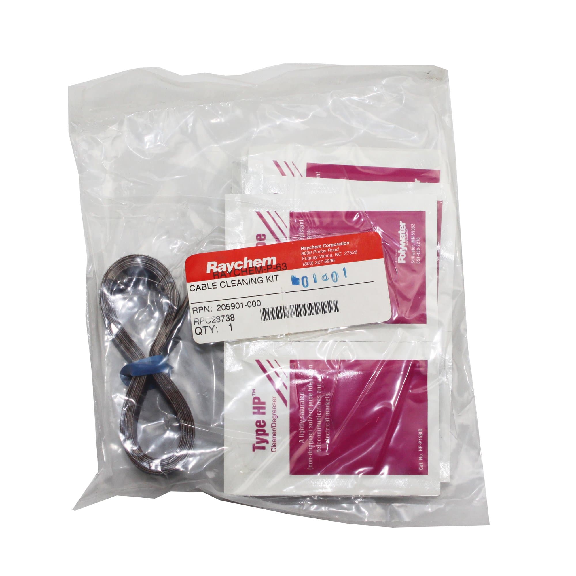Raychem P-63 Cable Cleaning Kit Tandem Pack (Pack Of 12)