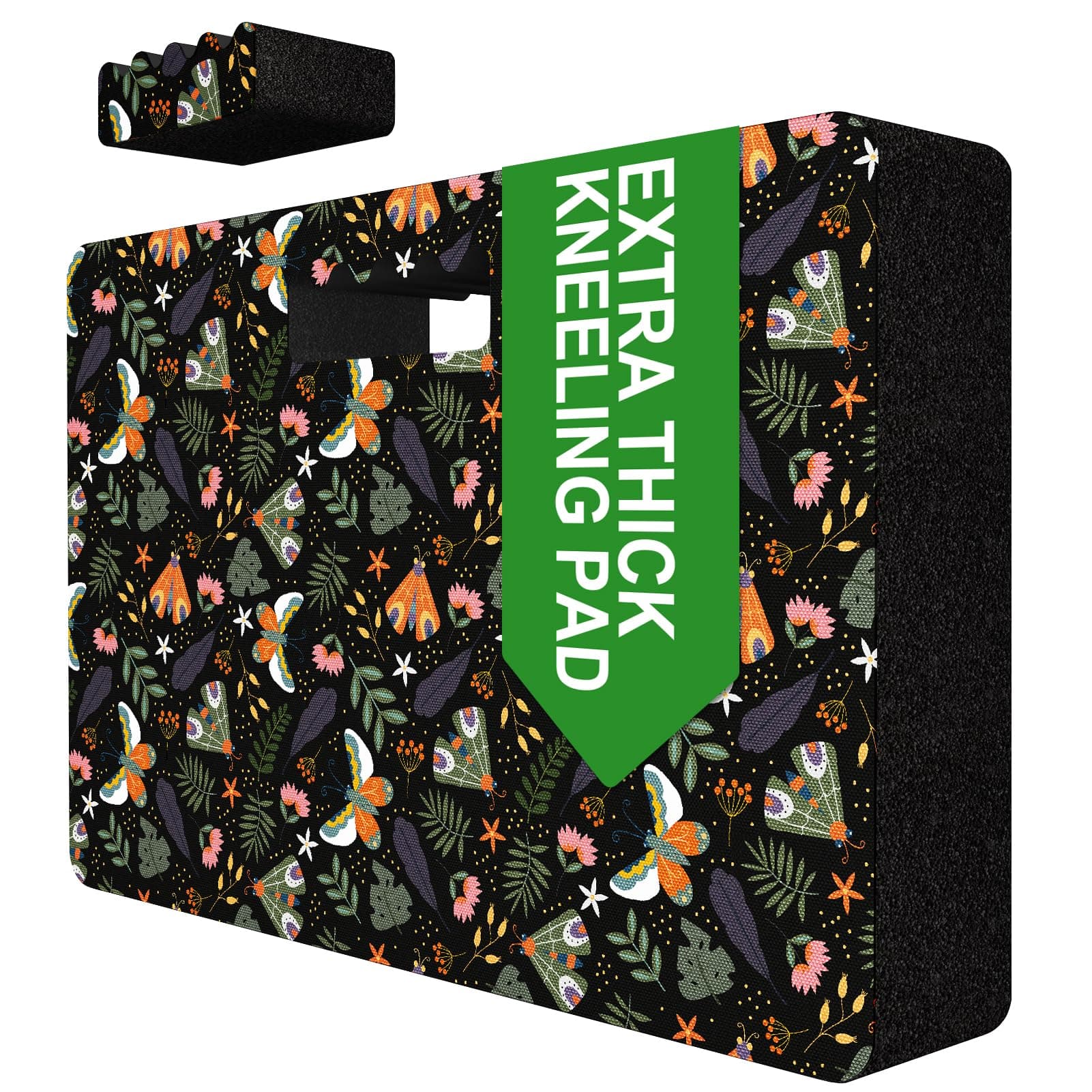 Extra Thick Kneeling Pad — Heavy Duty, Extra Large Foam Kneeler Mat for Gardening, Water & Dirt Resistant, Lightweight, Butterfly