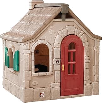 Step2 Naturally Playful Storybook Cottage Kids Playhouse, Indoor/Outdoor Playset, Interactive Play with Sounds, Made of Durable Plastic, For Toddlers 1.5+ Years Old
