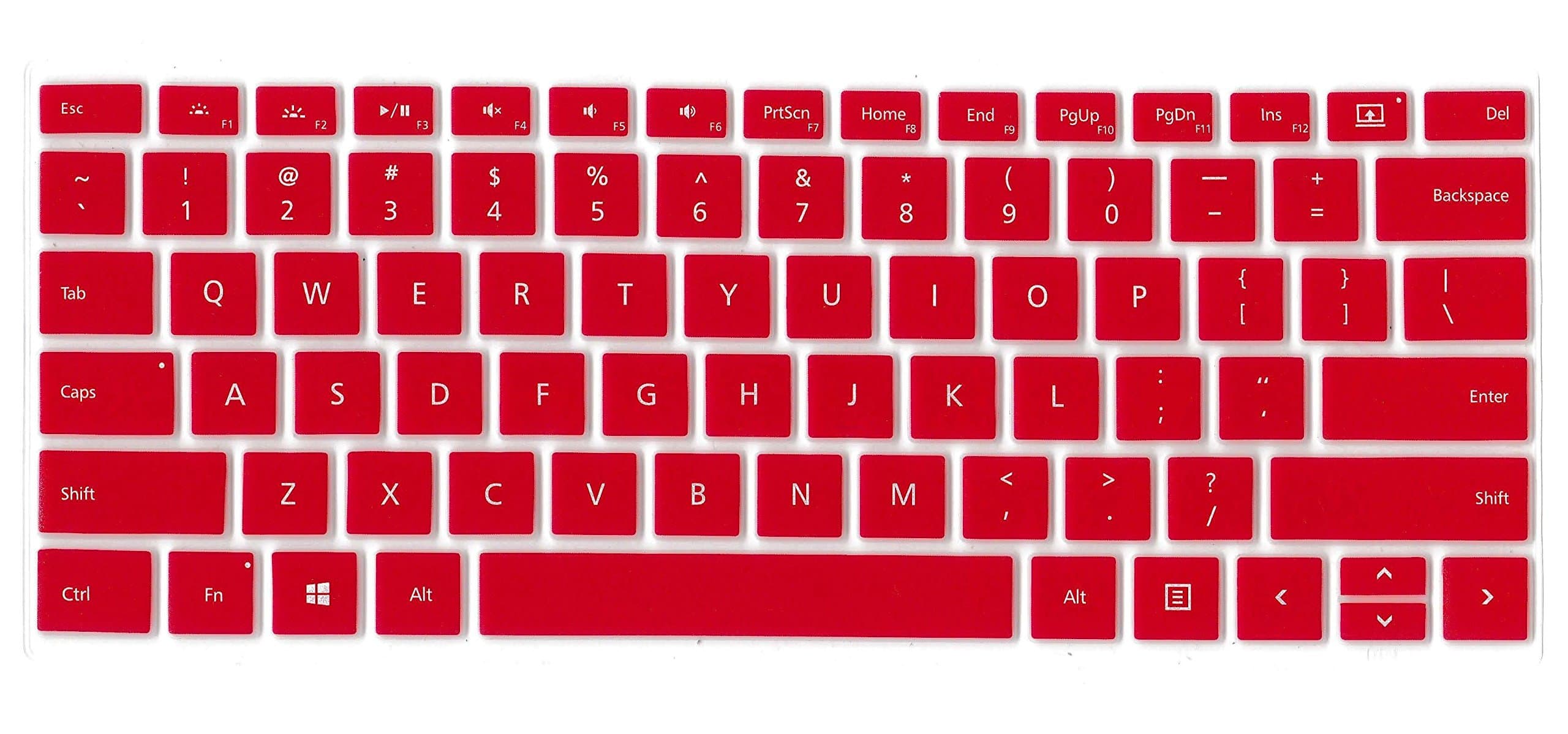 CONVAY Ultra Thin Keyboard Cover Silicone Skin for Microsoft Surface Book (Red)