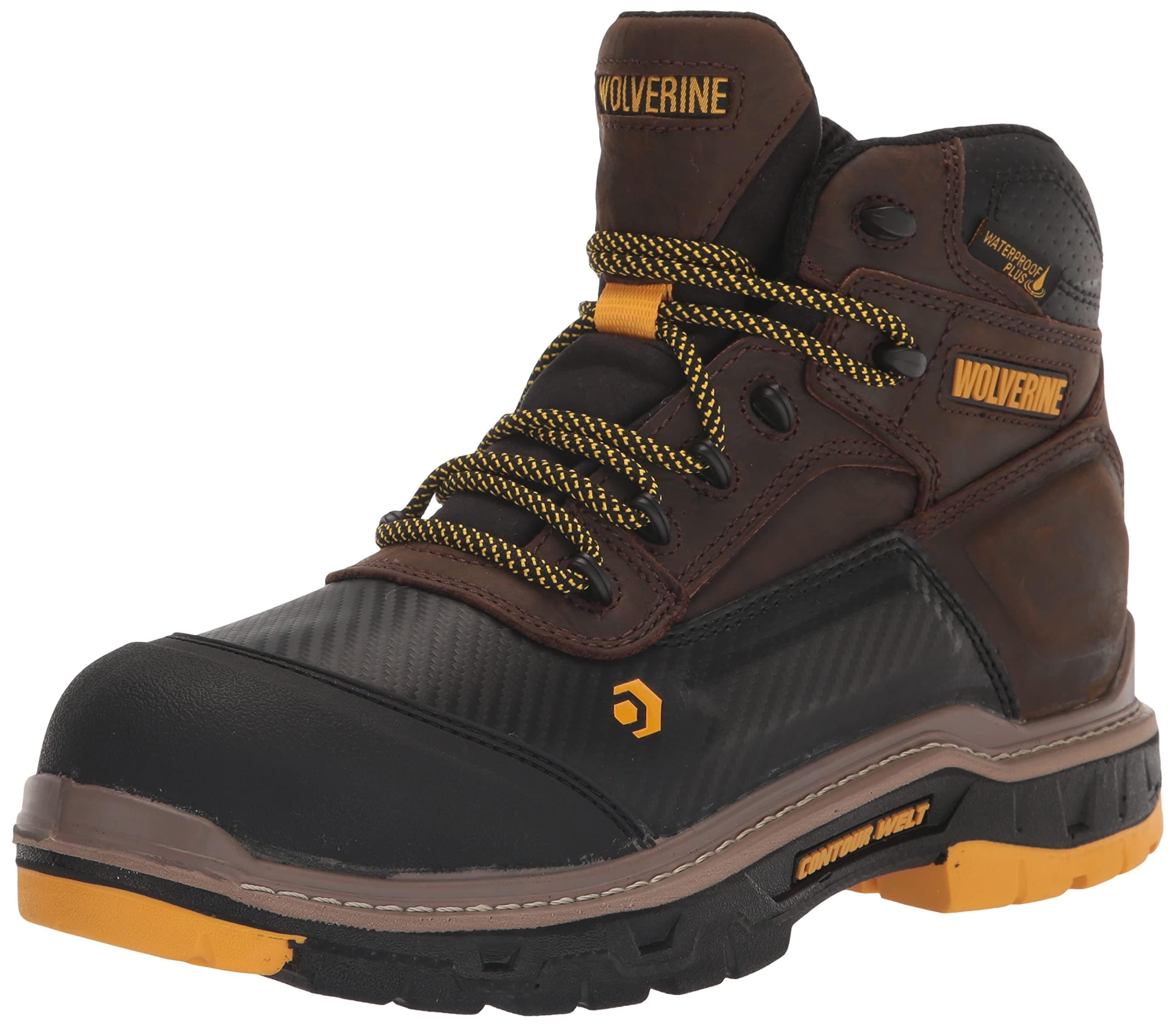 Wolverine Men's Overpass 6" Composite-Toe Boot, Dark Coffee, 13