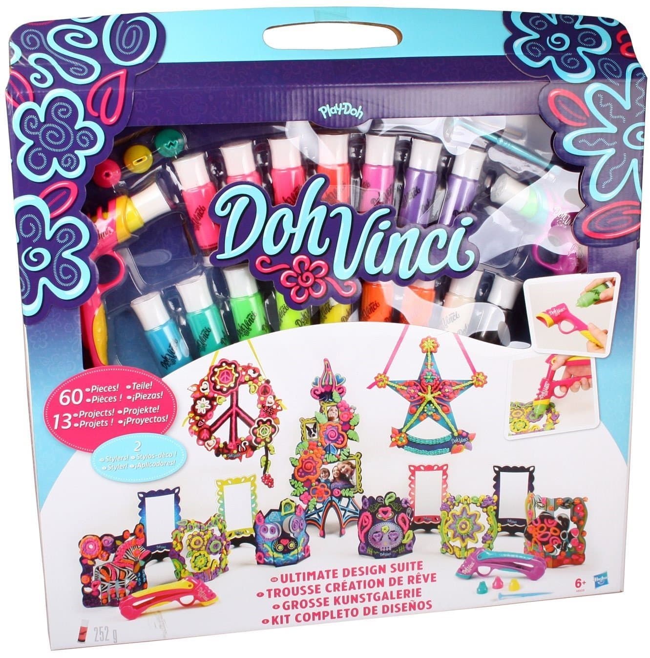 Play-Doh Doh Vinci Ultimate Design Suite (13 Project Mega Set including A Flower Tower Frame & Two Door Decors)
