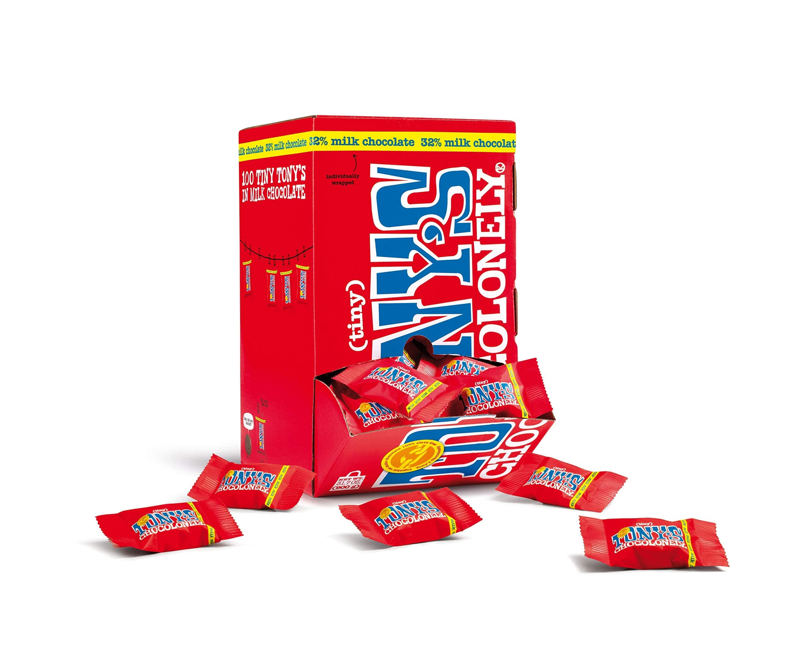 Tony'S Chocolonely, Tiny Tony'S 32% Milk Chocolate Bites, 100 Bites (Milk)