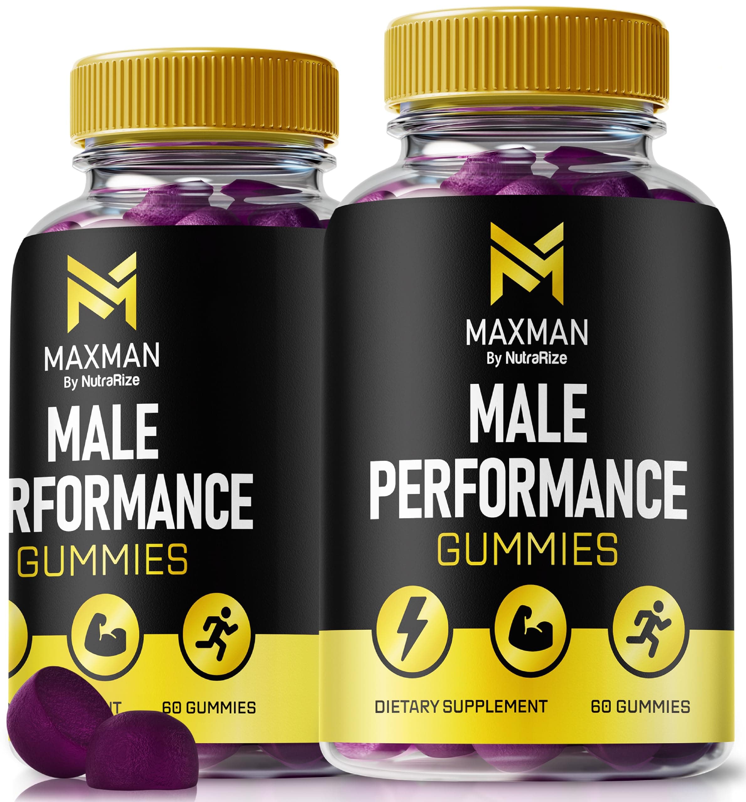 NutraRize (2 Pack) MaxMen Male Gummies – Premium MaxMen Formula for Men with Naturally Sourced Ingredients to Support Stamina, Drive, and Everyday Performance, Official Max Men Gomitas (120 Gummies)