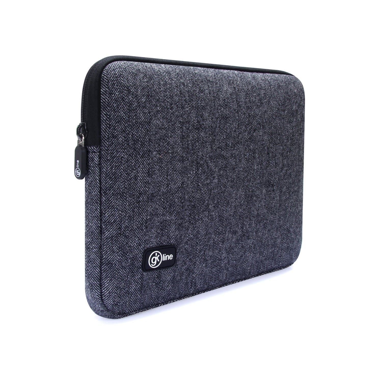 gk line tweed universal notebook laptop / MacBook netbook tablet protective case, black, water-resistant black Black 9.7 - 10.2 Zoll