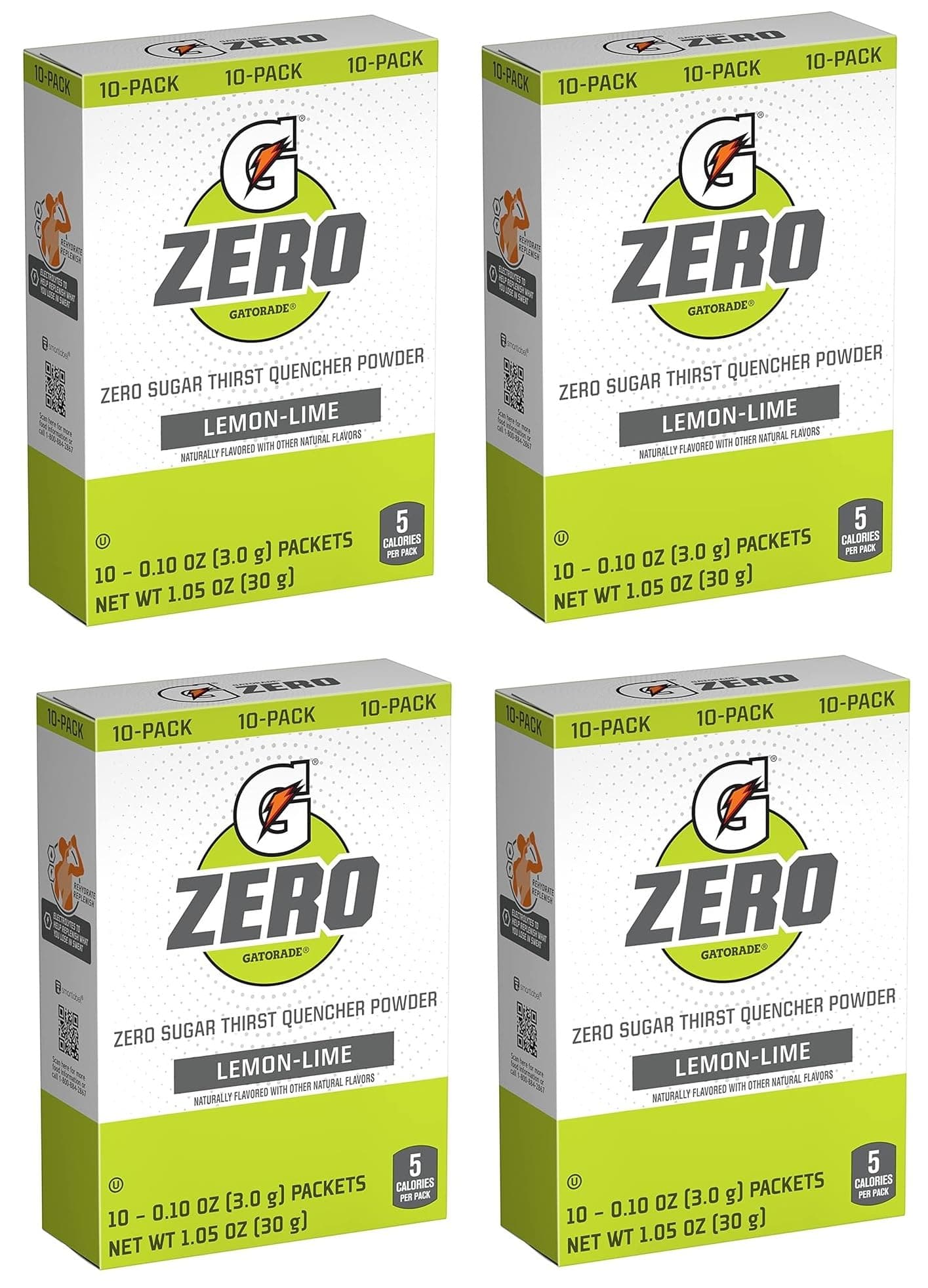 G Zero Thirst Quencher パウダーパケット 1オンス 個別パケット (40個) (レモンライム)