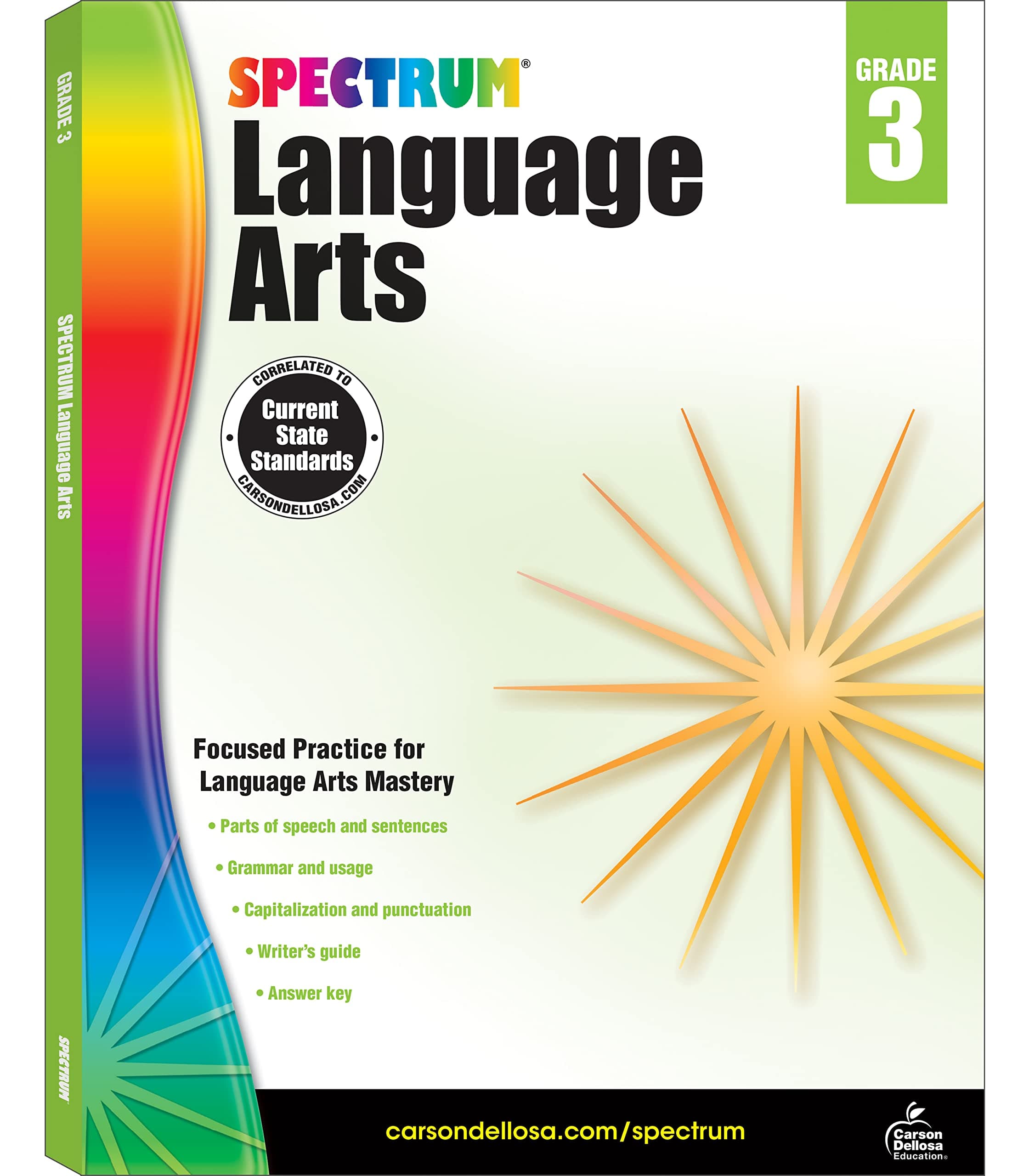 Spectrum Language Arts, Grade 3 Paperback – 15 August 2014