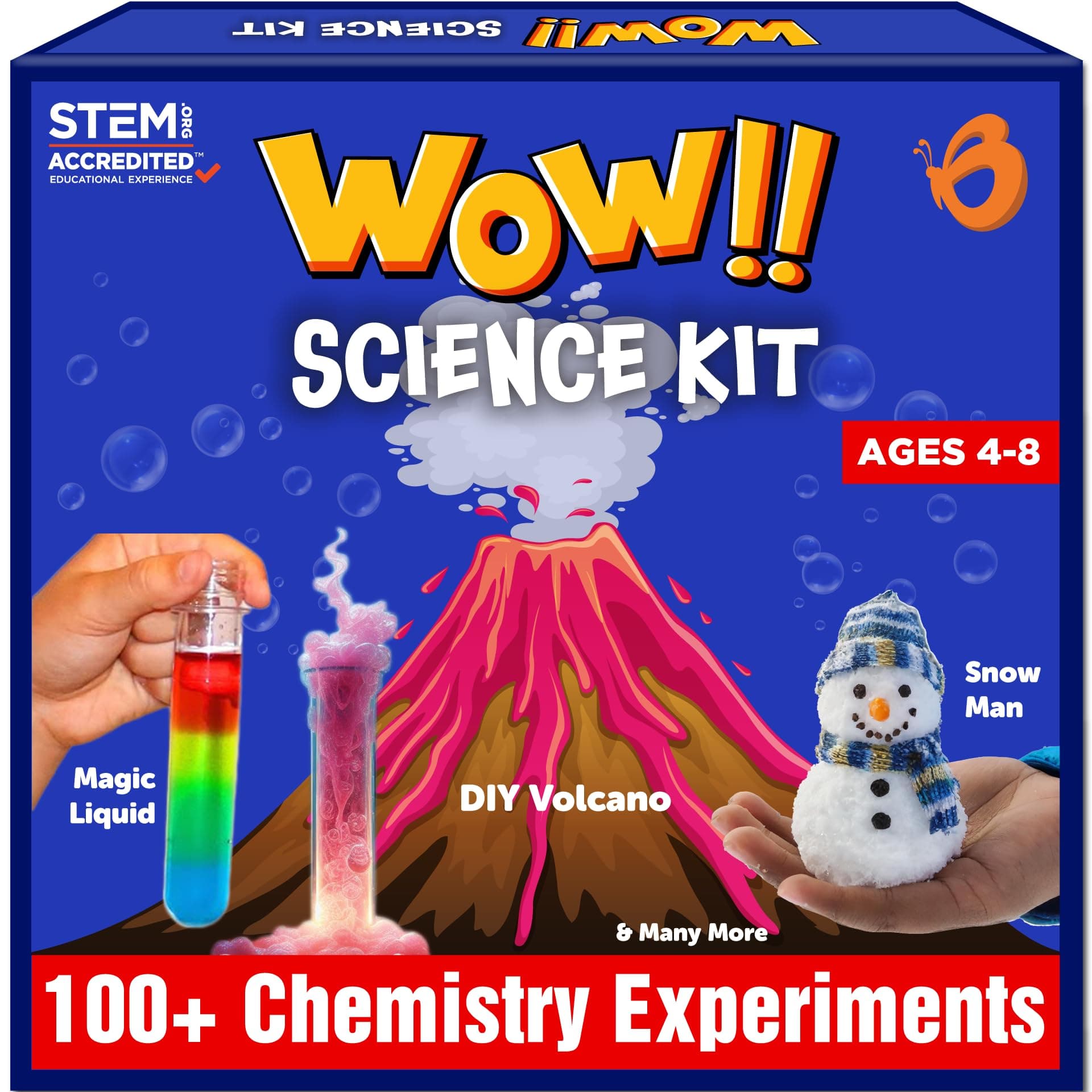 Butterfly EduFields 100+ Science Experiments Kit for Kids Ages 4 5 6 7 8 Years Old Boys Girls | Birthday Gift Ideas for Boys and Girls Ages 4 5 6 7 8 Years| Fun STEM Learning & Educational Toys