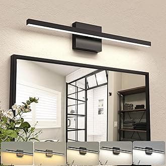 23.62in/60cm Matte Black Bathroom Light Fixtures