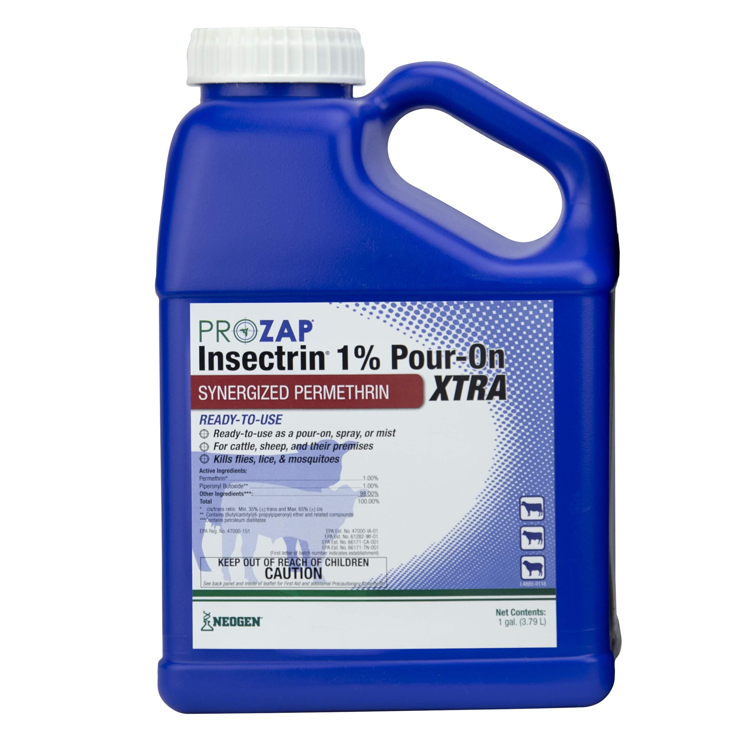 - Prozap Insectrin 1% Pour-On Xtra 1 Gallon