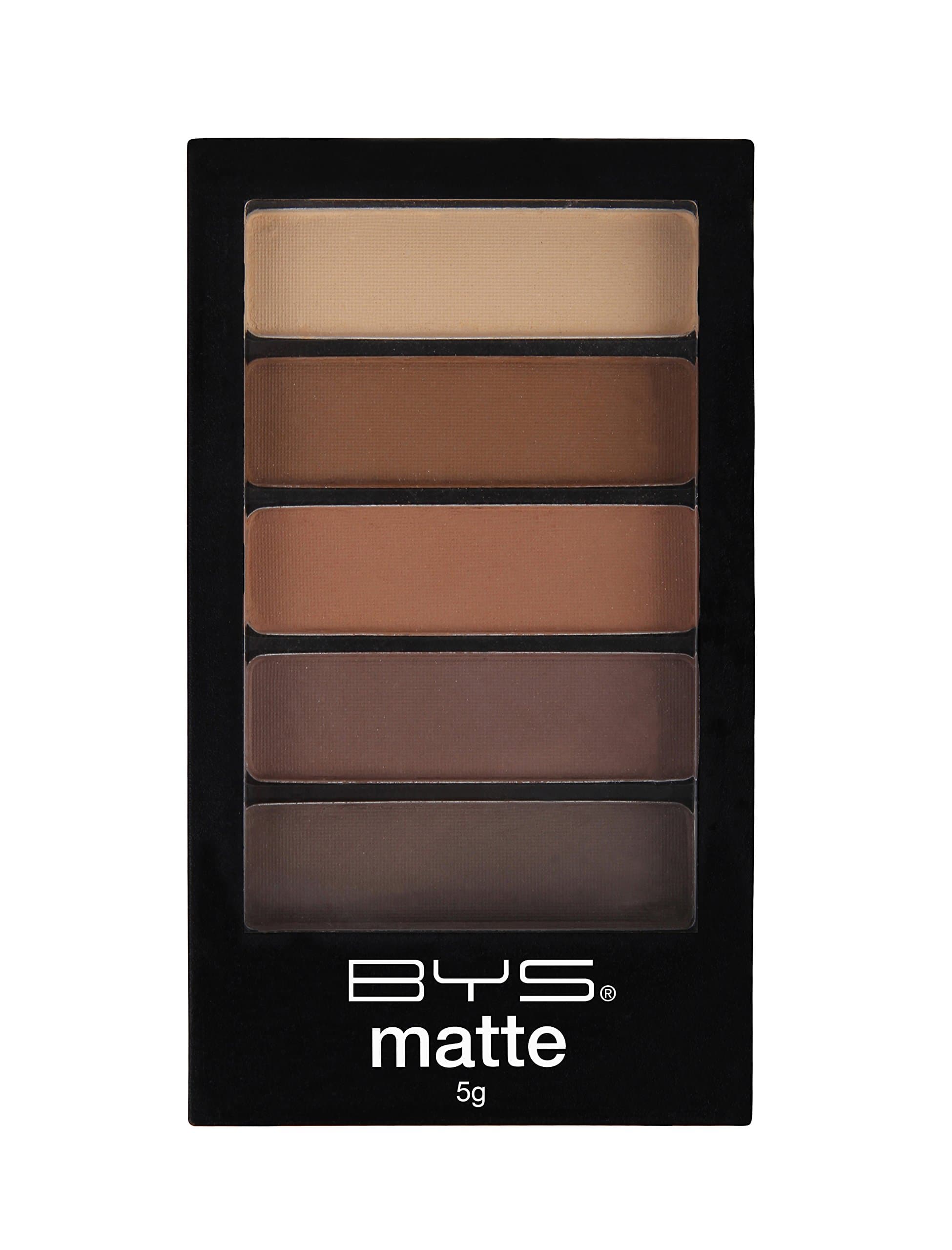 BYS5 Shades Eyeshadow Compact Eye Makeup Palette with Applicator - Matte Desert Safari