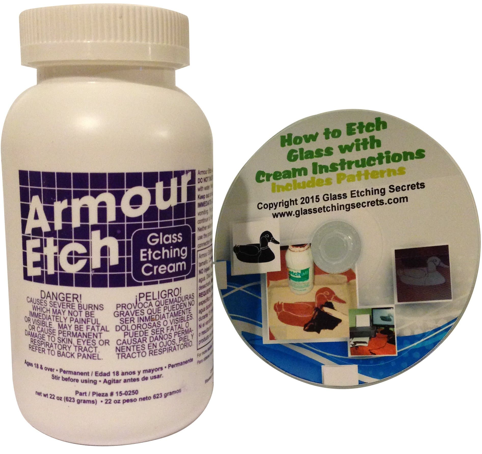 Armour Etch Glass Etching Cream, 22-Ounce: Includes Free How to CD & Patterns