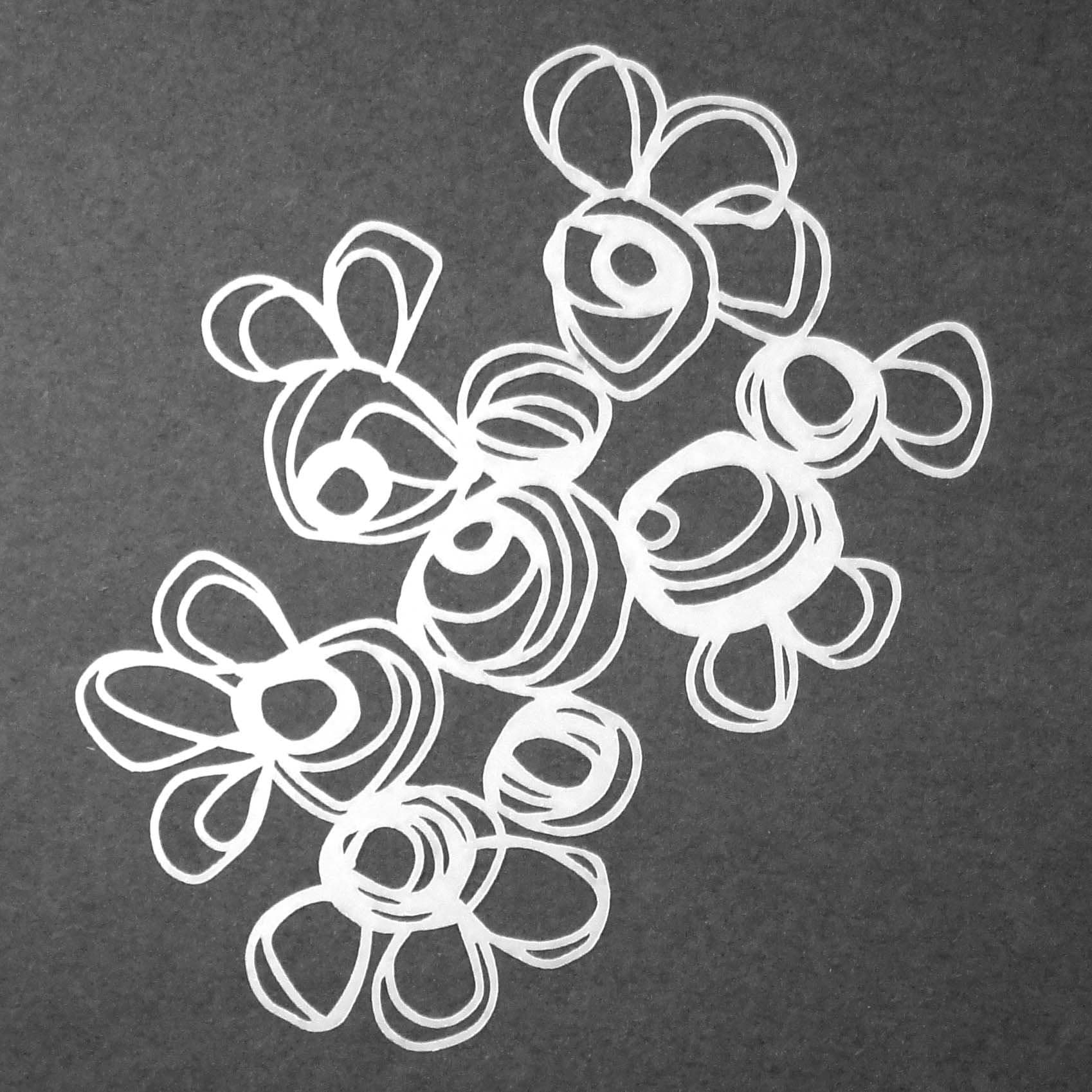 6"x6" Modern Buds Stencil by Rae Missigman