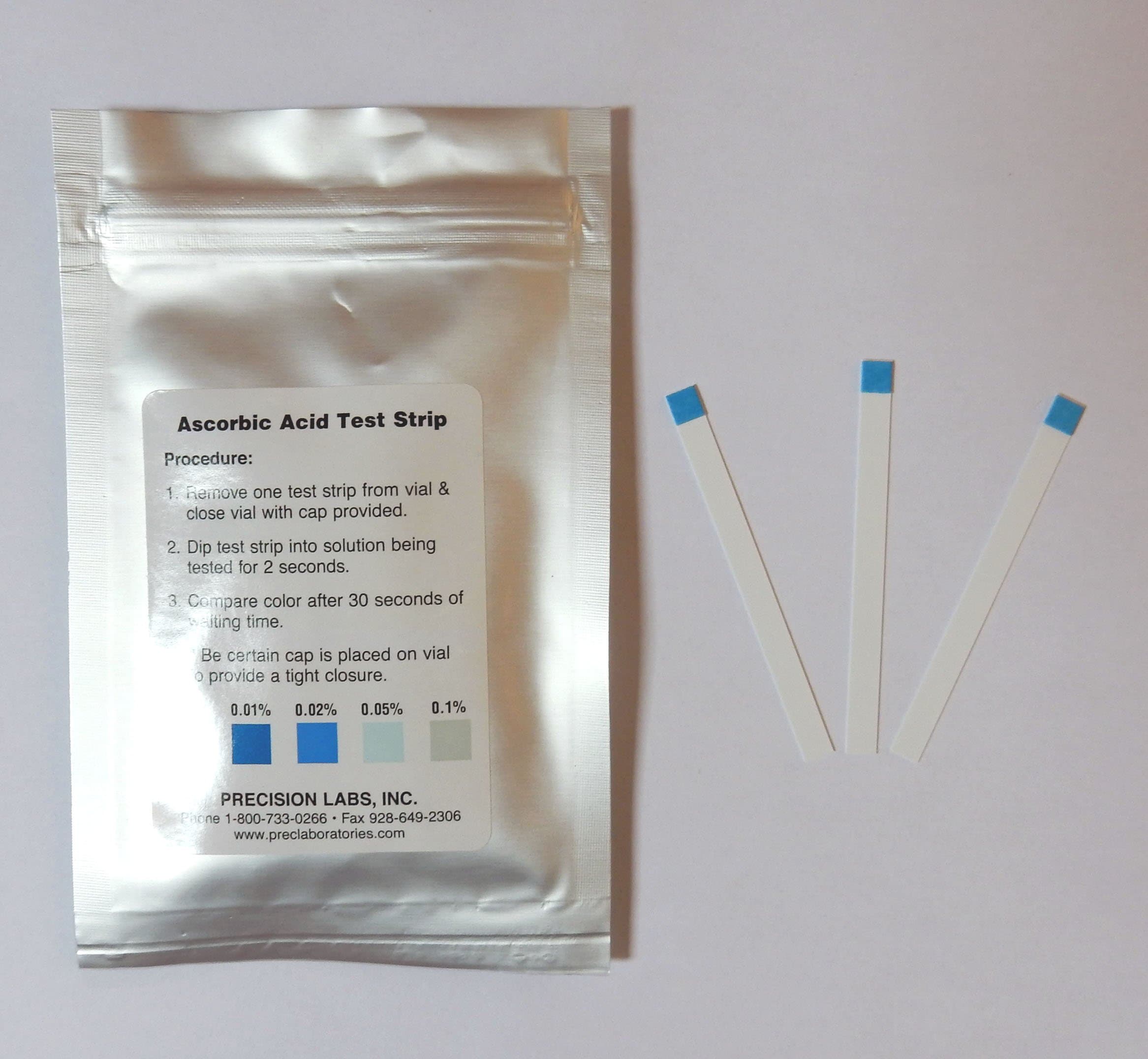 Selfcontrol/ASC 01 D 50/50 test strips to measure Vitamin C (Ascorbic Acid)