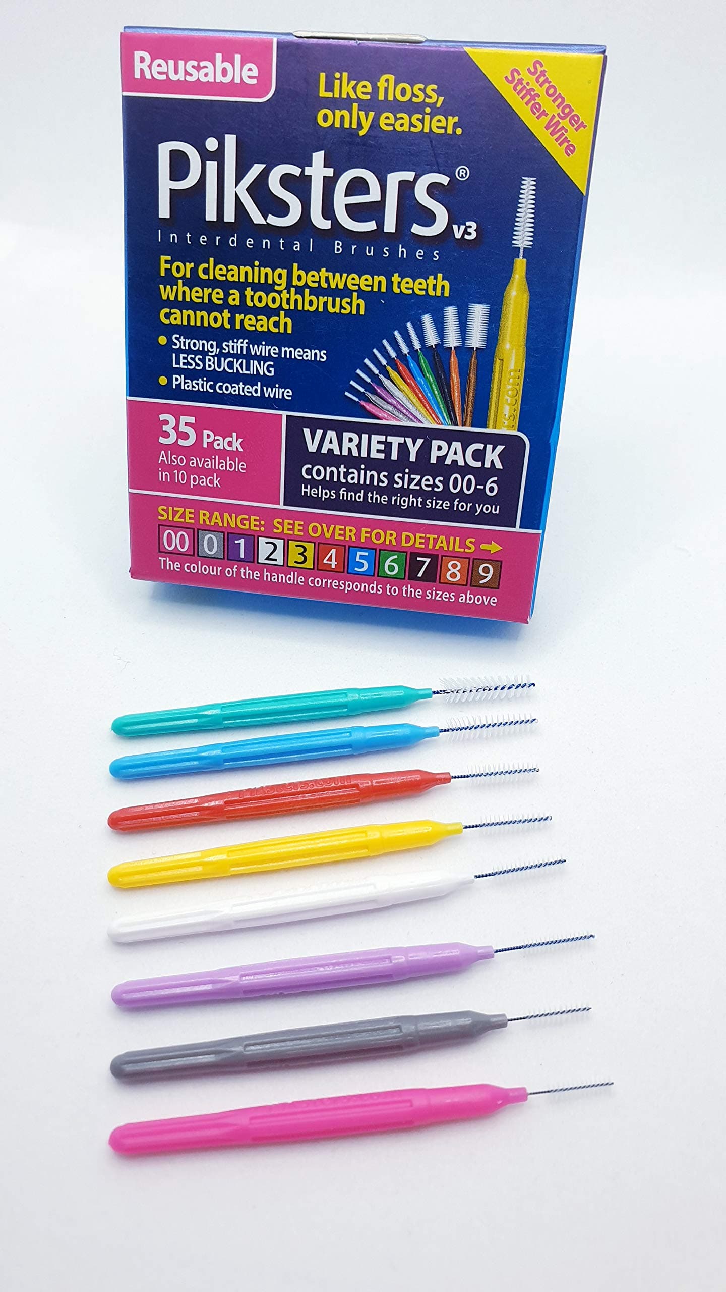 Piksters Interdental Brushes (35 Pack, Variety Pack)