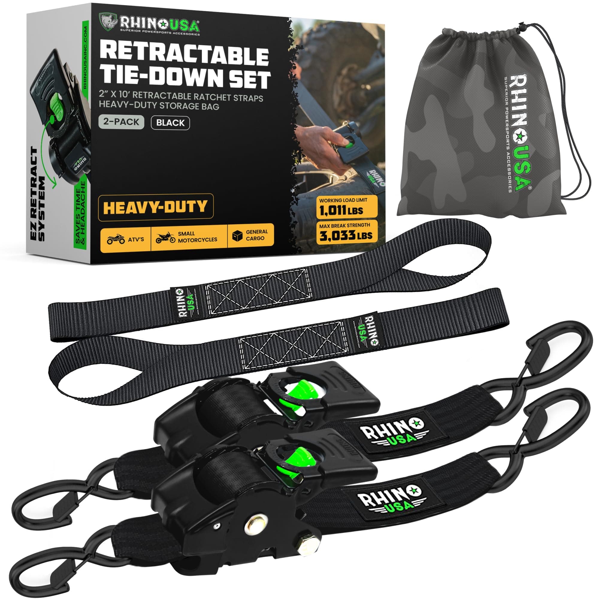 Retractable Ratchet Straps (2)