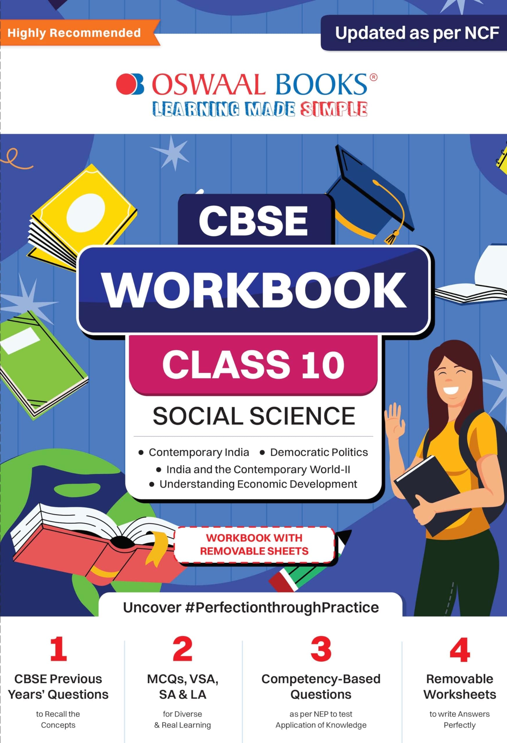 Oswaal CBSE Workbook Social Science Class 10 Updated as per NCF For better results For 2024 Exam