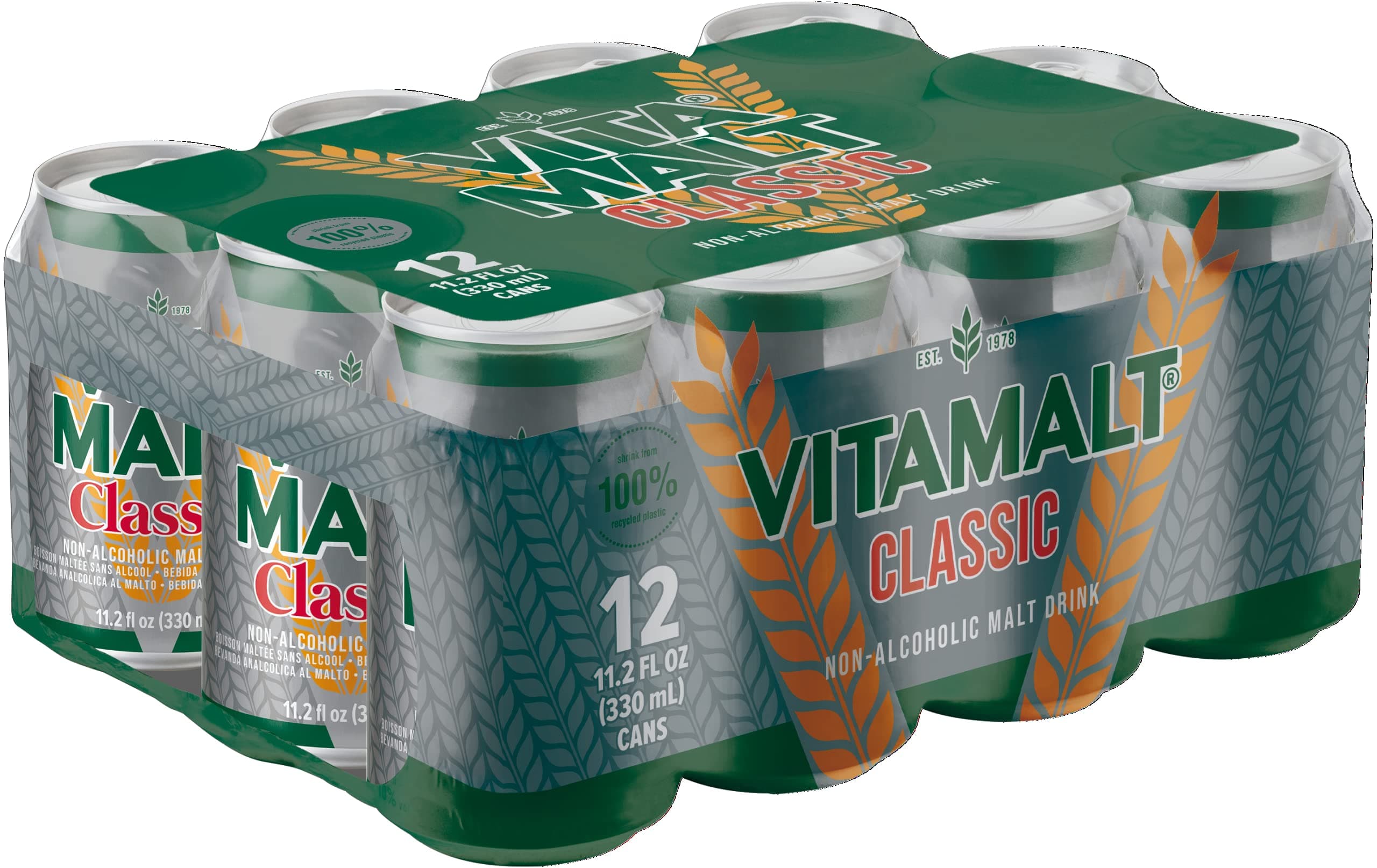 - Vitamalt Classic, Non-Alcoholic Malt Drink, 11.2 Oz Can (Pack of 12)