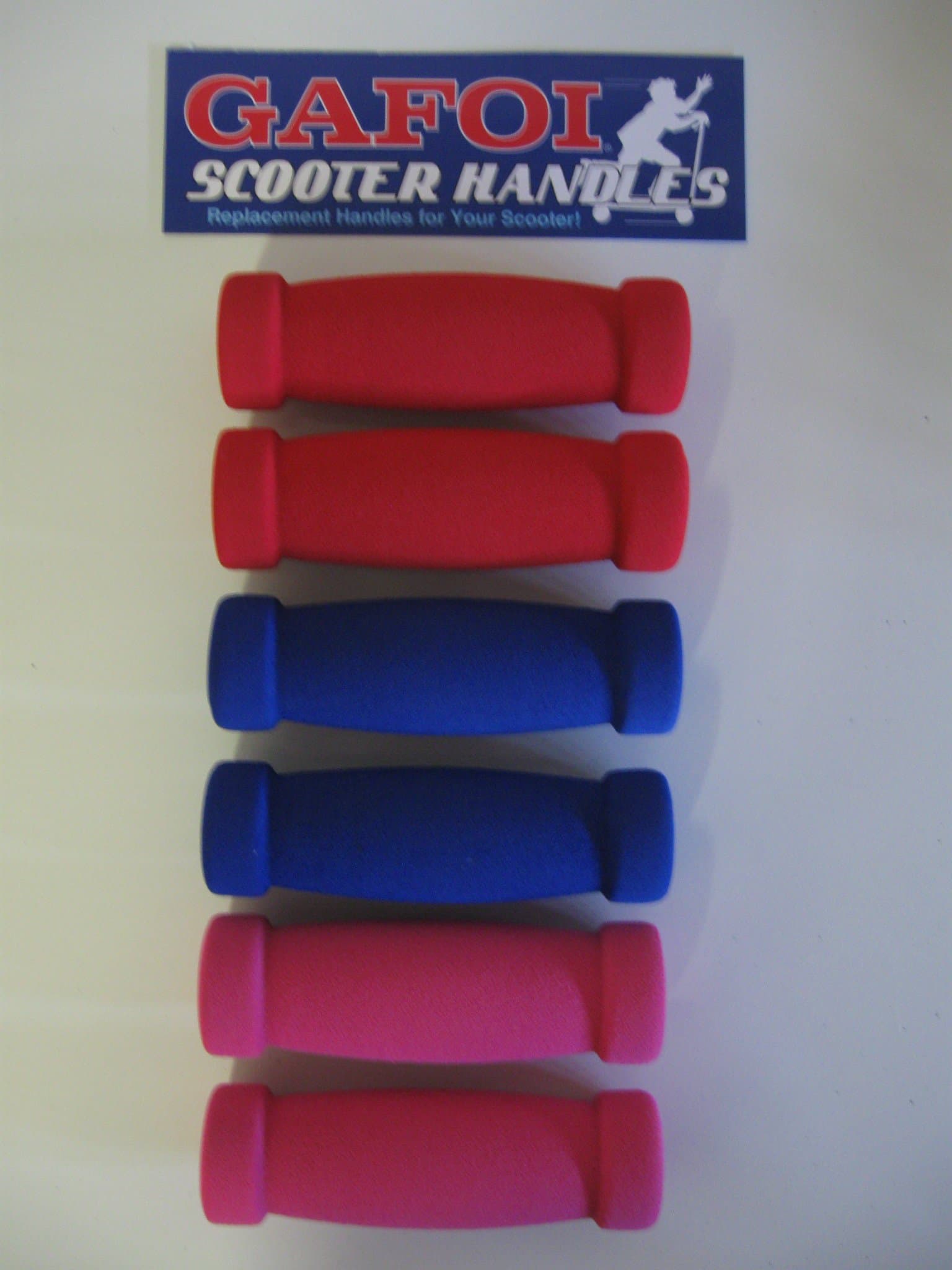 New Replacement Scooter Handle Grips for Razor Scooters - (Multi-Pack) (Red/Blue/Pink)