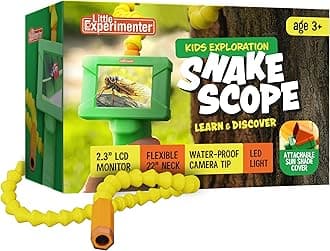 Borescope Snake Camera with Light for Kids, Outdoor Educational STEM Toys, Science Gifts for 5 Year Old Boy, Camping Nature Activities, Best Birthday Gift for Boys, Girls Ages 4,5,6,7,8,9,10 Years Old