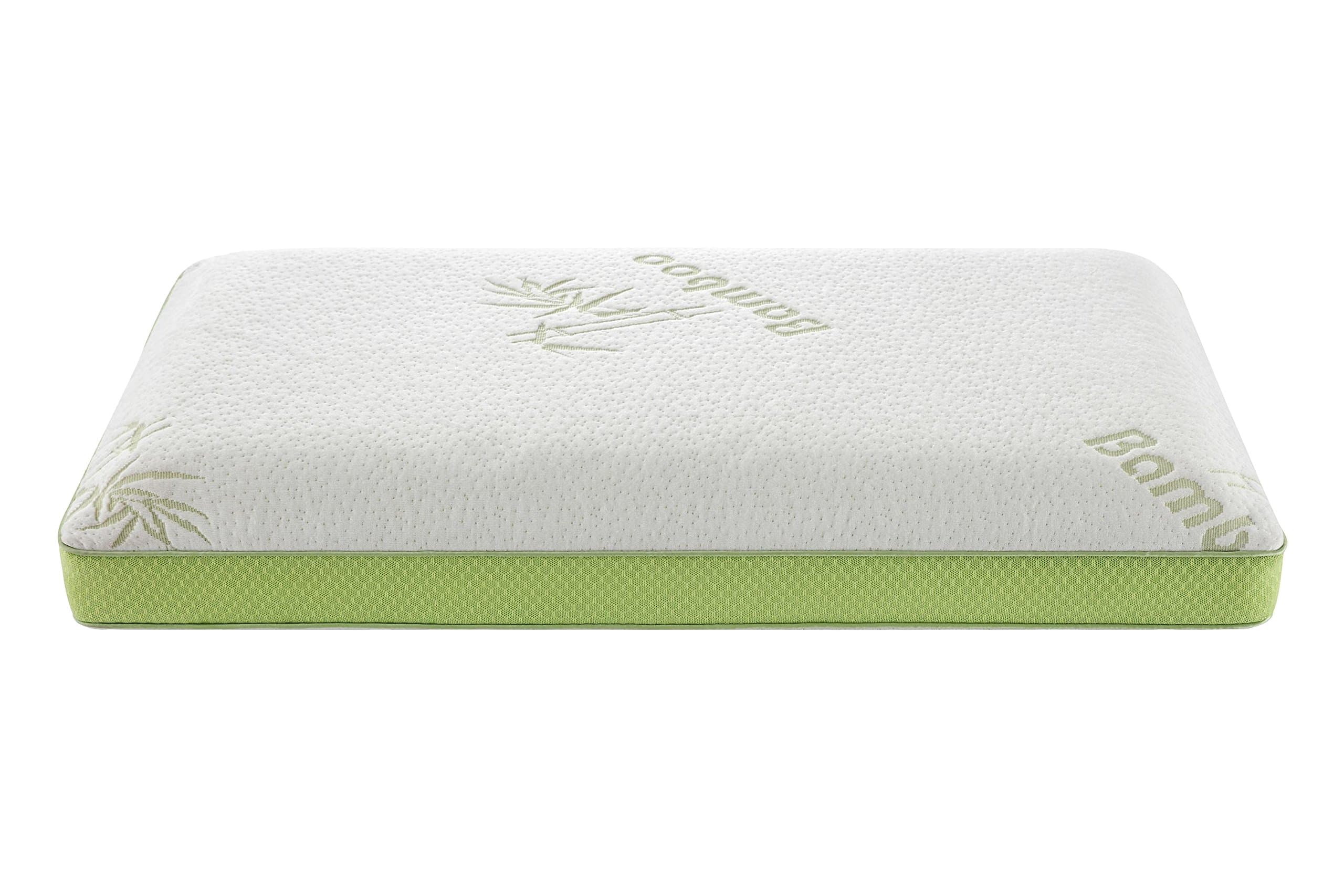 Bamboo Hypoallergenic Memory Foam Gusseted Side and Back Sleeper Pillow with a Soft Removable Mesh Zipper Micro-Vented Washable Cover - (Travel Size)