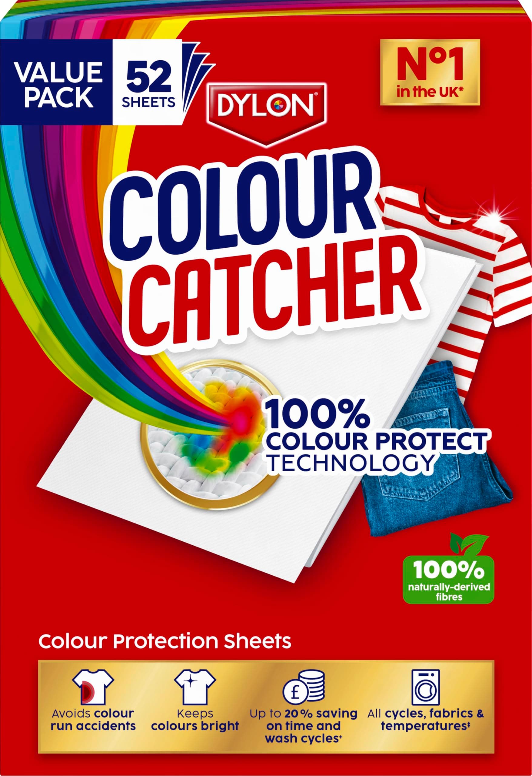 Colour Catcher Colour Protection Sheets (1 pack x 52 sheets), Colour Catcher ...