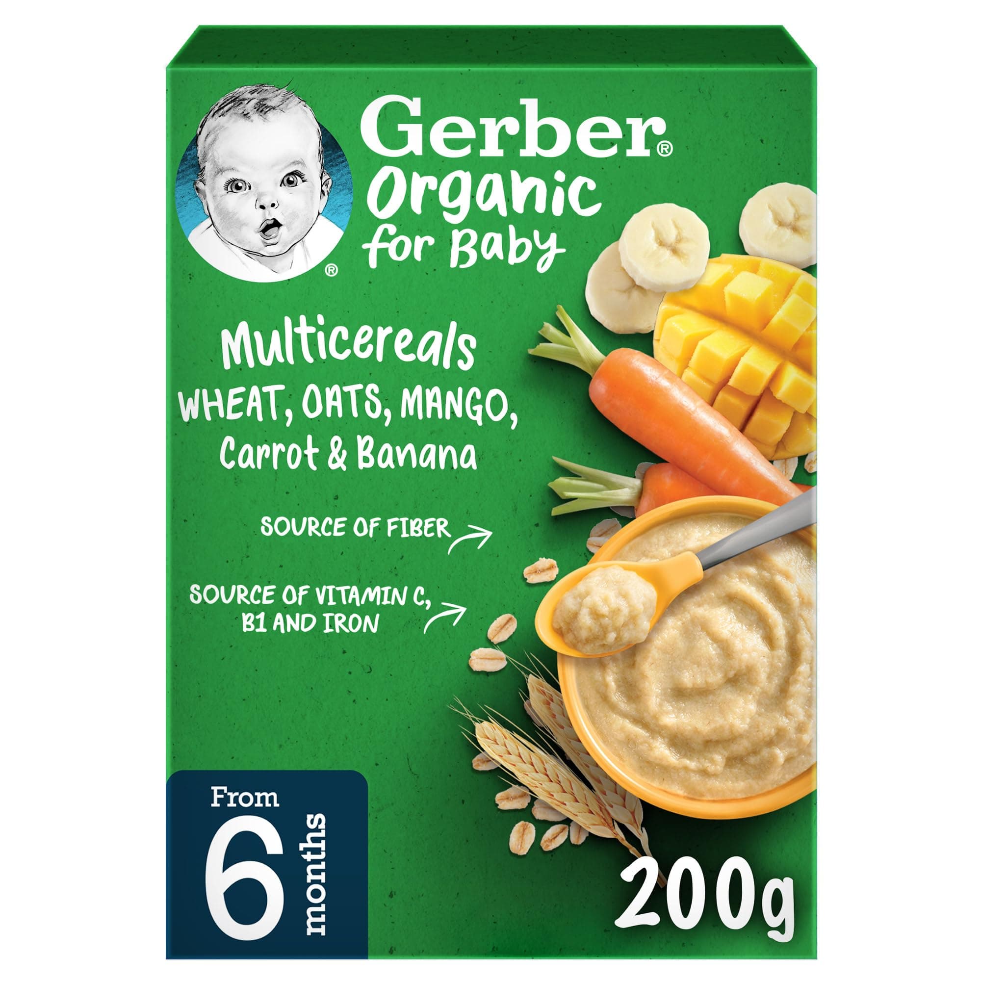 Nestle Gerber Bio Mango, Wheat, & Oat 200g