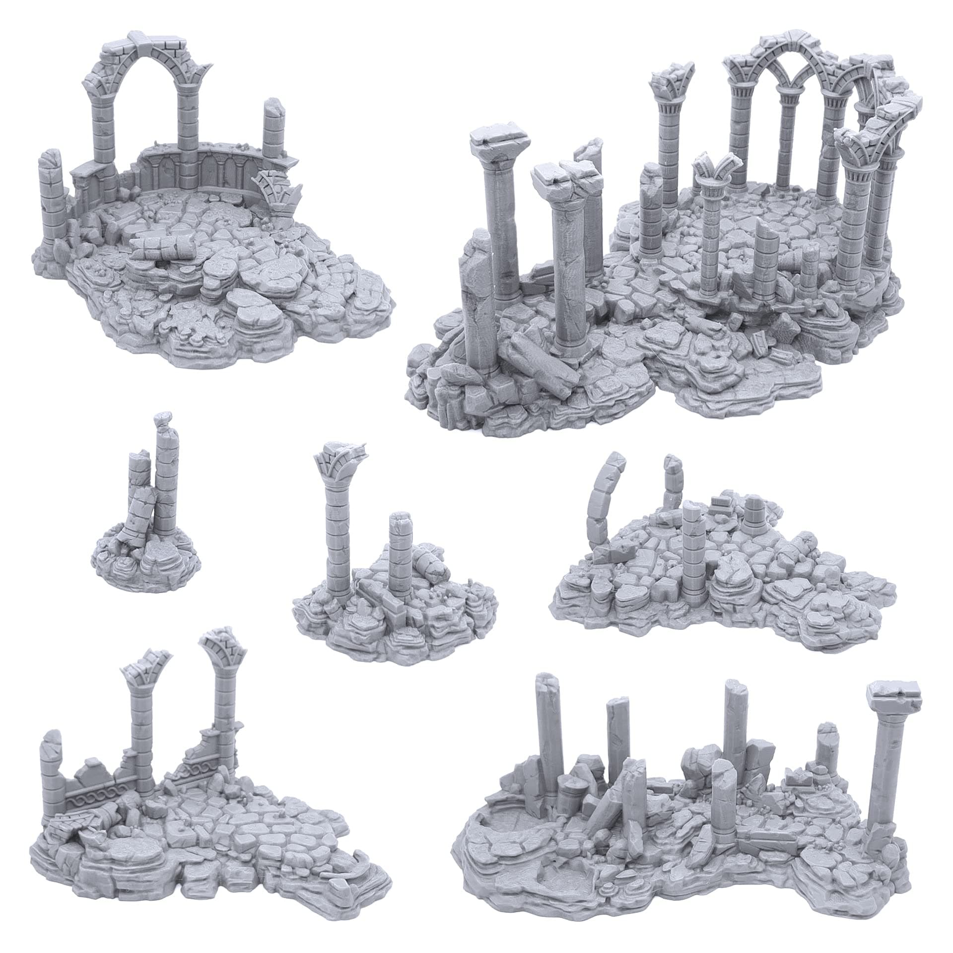 Ancient Ruins - DND Terrain Scenery for Tabletop 28mm Miniatures Wargame