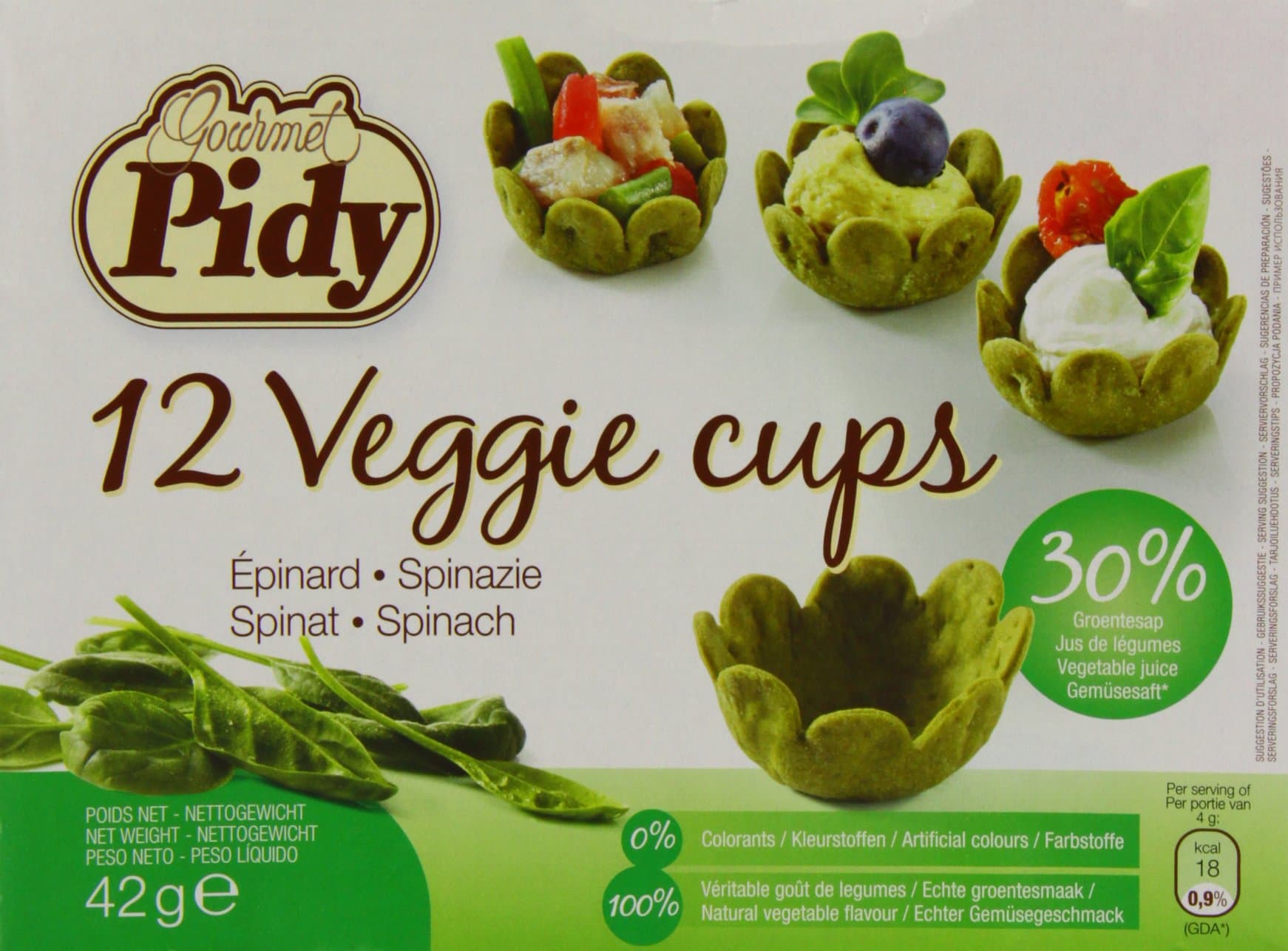 Pidy Veggie Cups Spinach - Pack of 2
