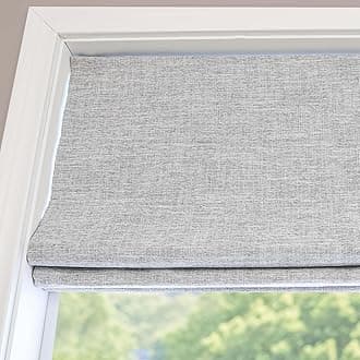 Cordless Grey Roman Shades, Blackout Light Filttering Custom Roman Window Shades，Washable Fabric Roman Shades for Windows, Doors, French Doors, Kitchen Windows