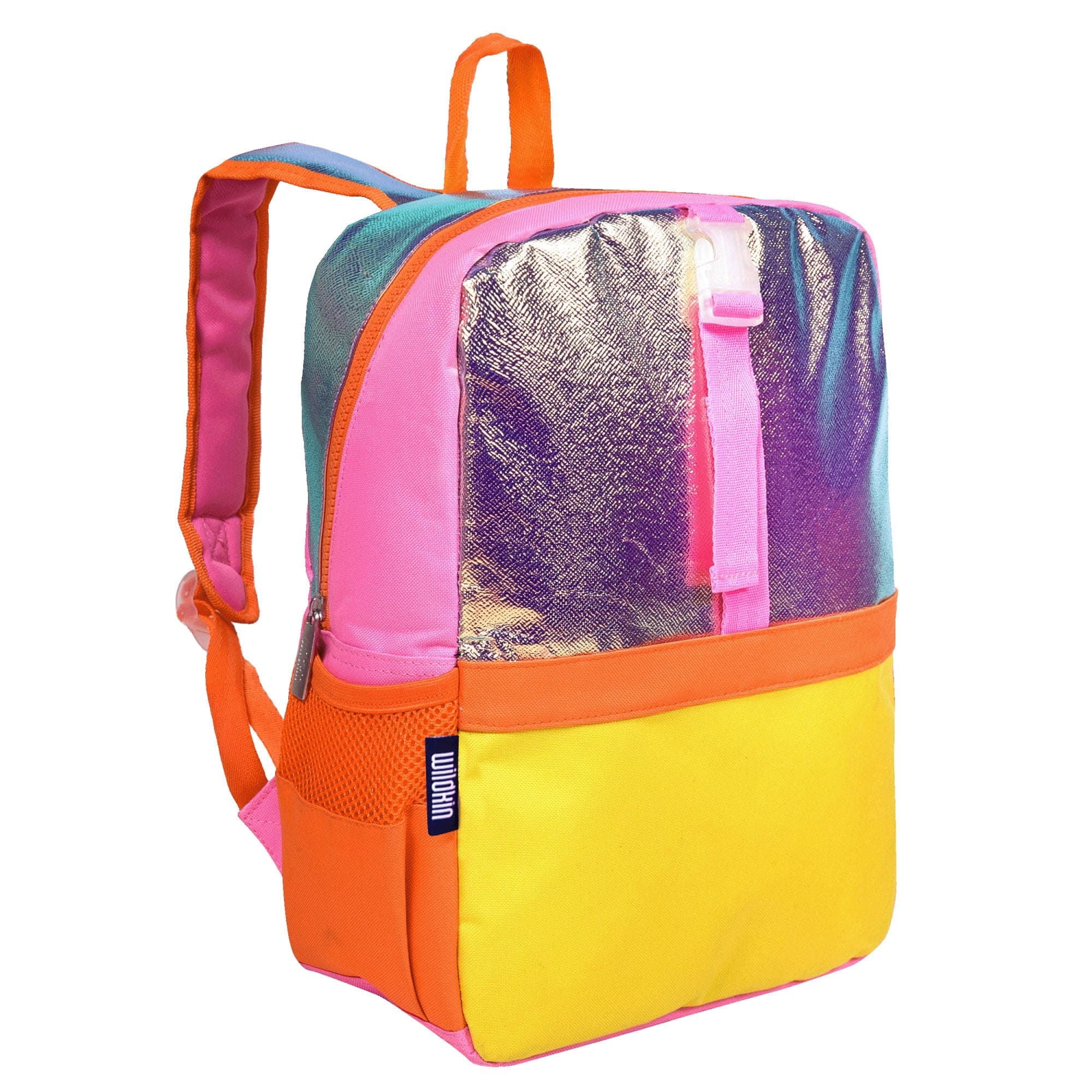 Pack-it-All Kids Backpack – Durable, Spacious, Adjustable for School & Travel - Orange Shimmer