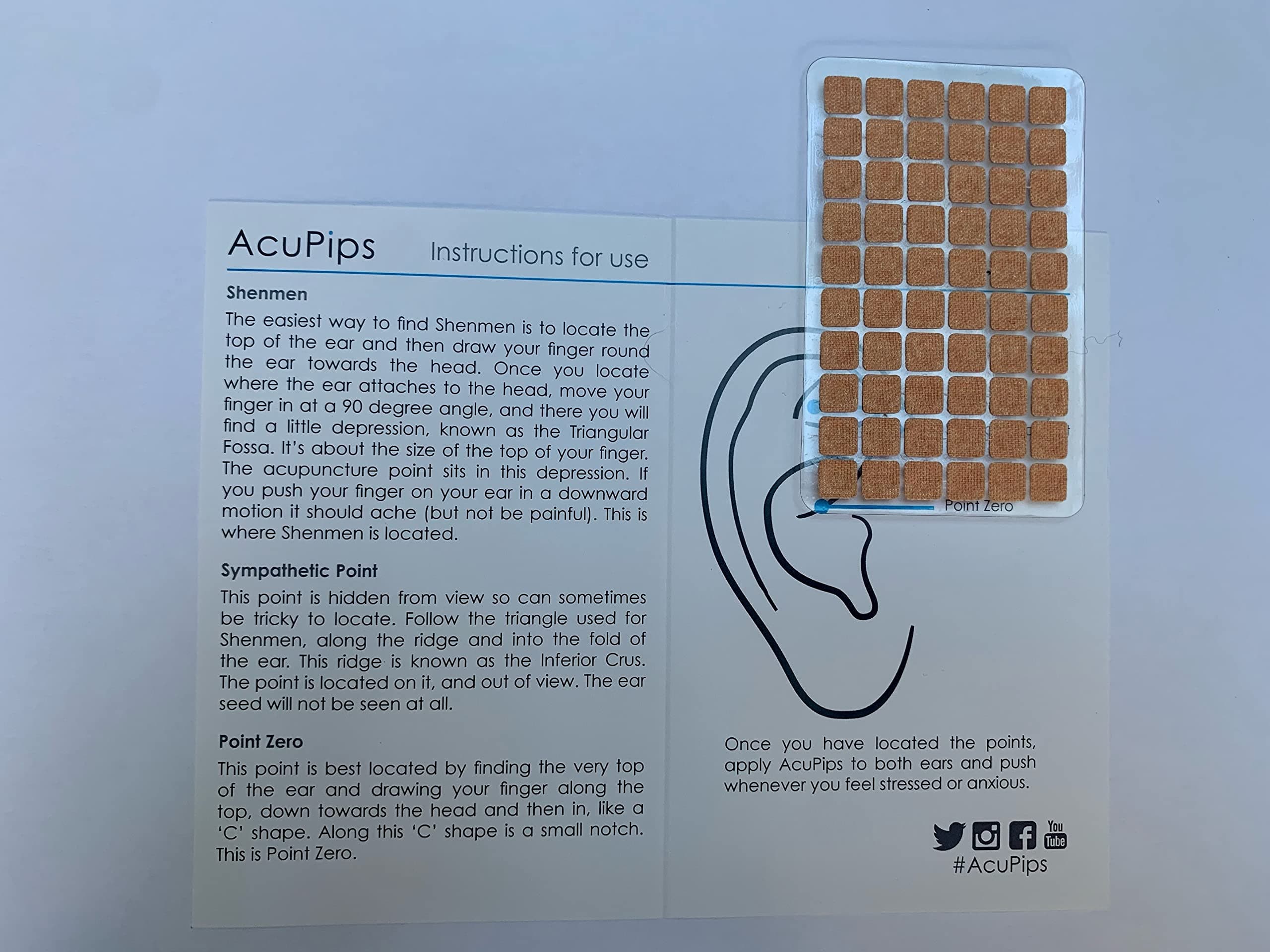 60 Ear Seeds and Ear Chart & Ear Map for Weight Loss. Acupressure Ear Seed Kit Cravings Weight Gain Natural Holistic