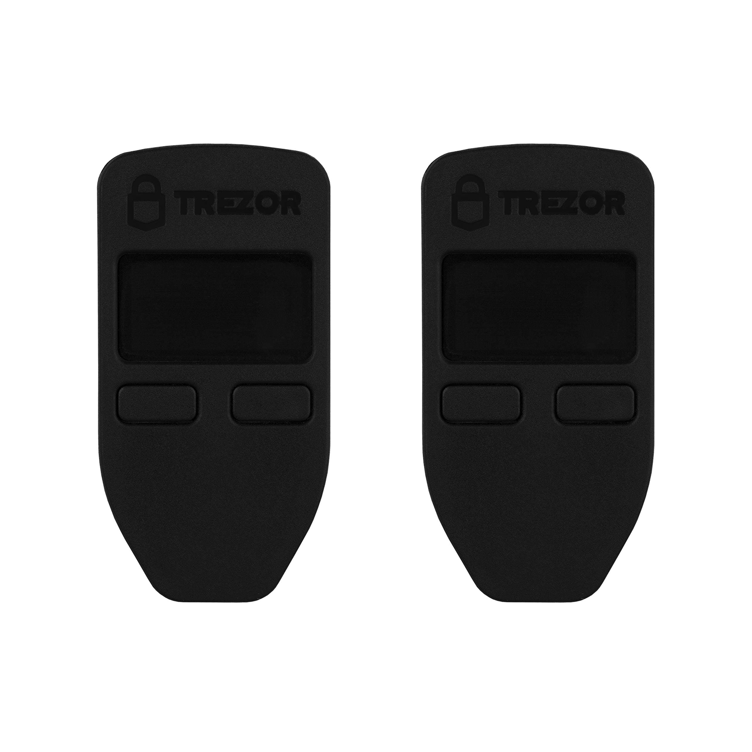 2 Pack Black Trezor Hardware wallet vault safe for digital virtual currency Bitcoin Litecoin