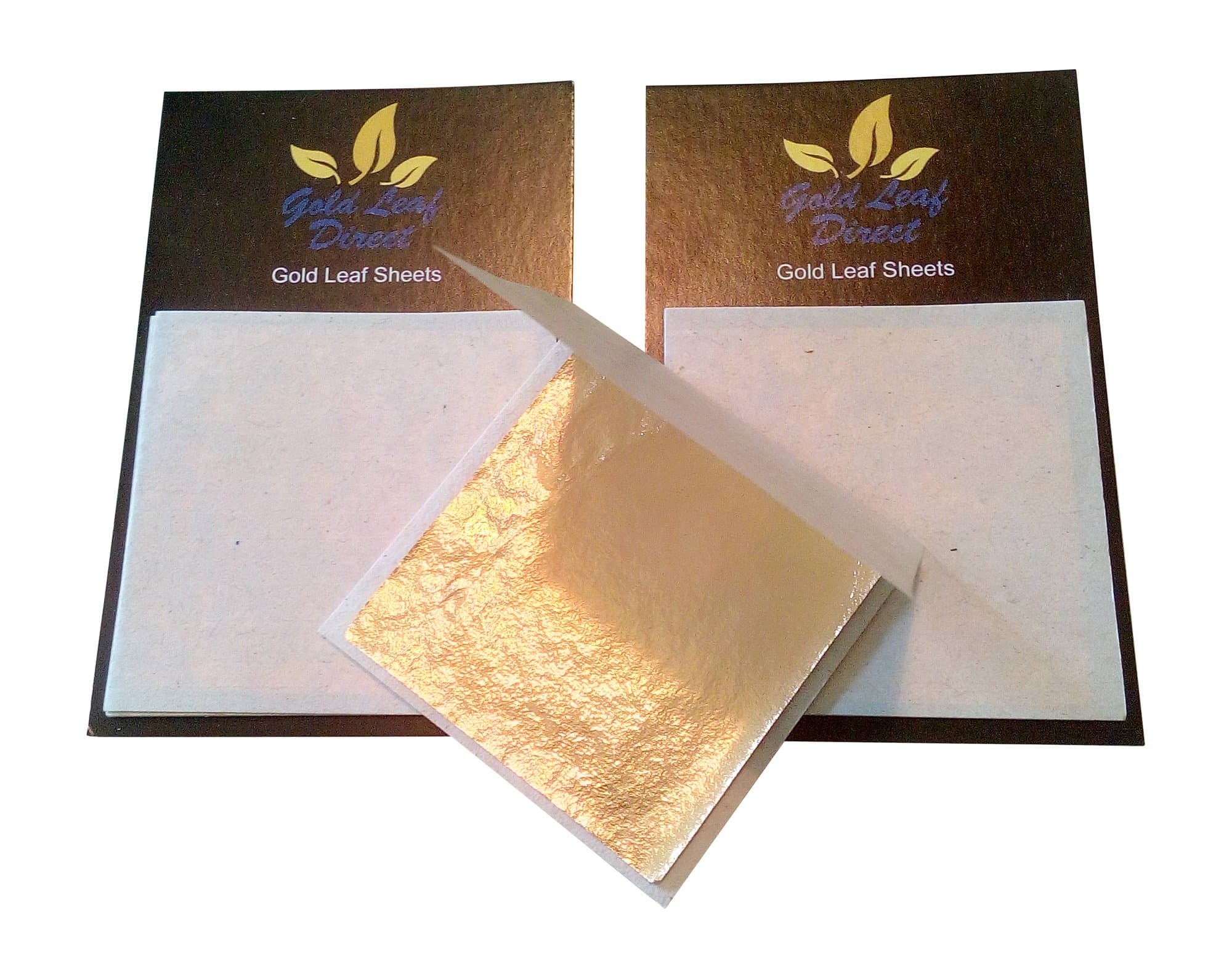 Gold Leaf Sheets 24CT Scrap Design Art Craft Genuine Two Packs.