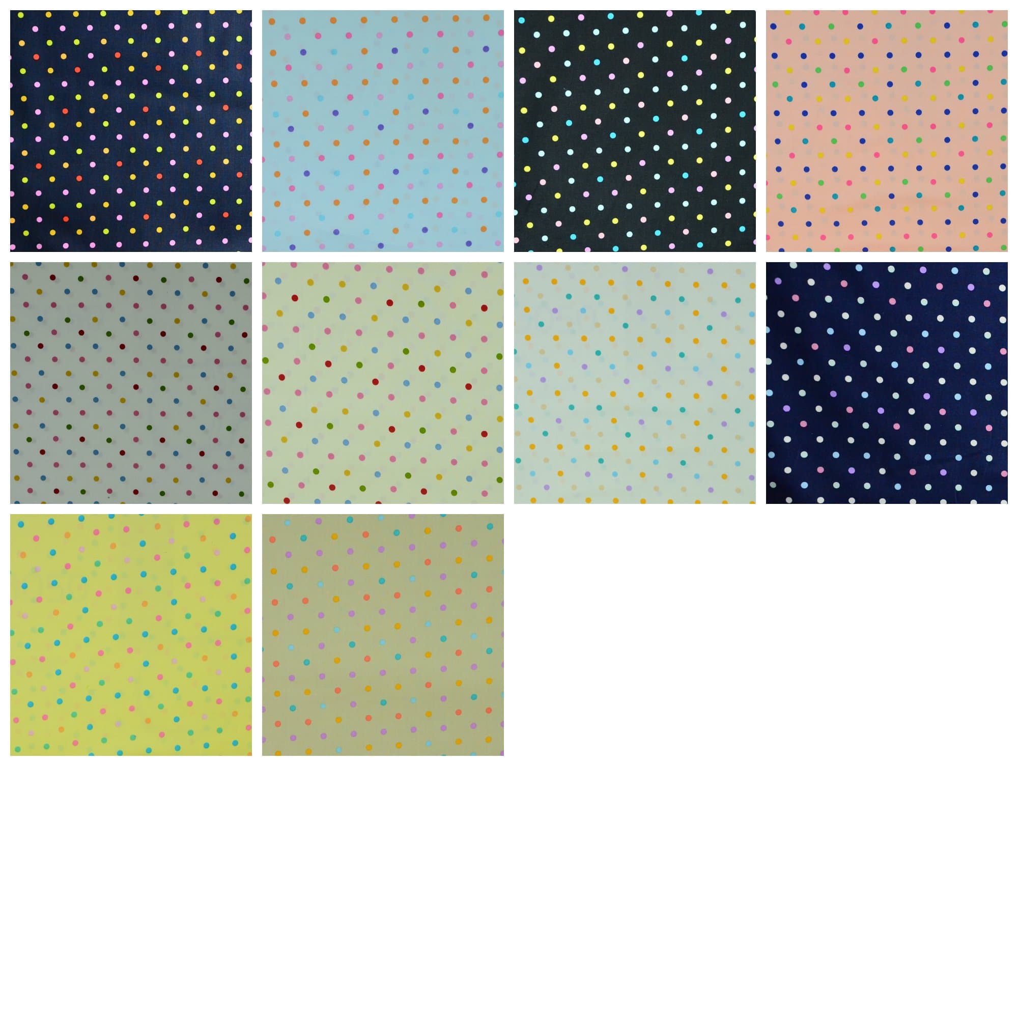 Polka Dots Polycotton Jelly Rolls Fabric Strips for Quilting, Patchwork, Arts & Crafts Big - Pack of 20 Strips Bundle (2.5" W x 45" L)