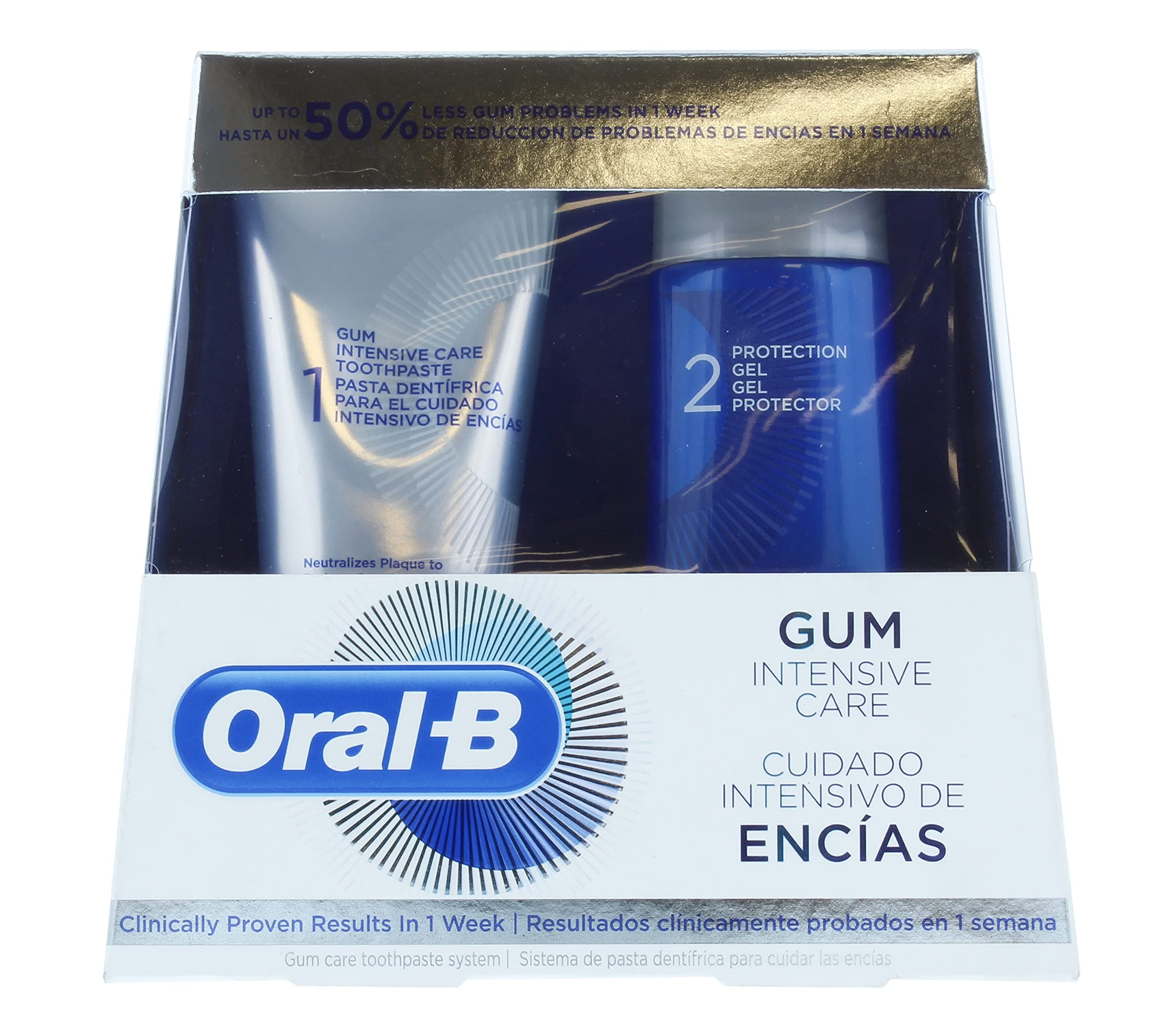 Oral-B Gum Intensive Care System with Toothpaste and Protective Gel, White, 1 Count