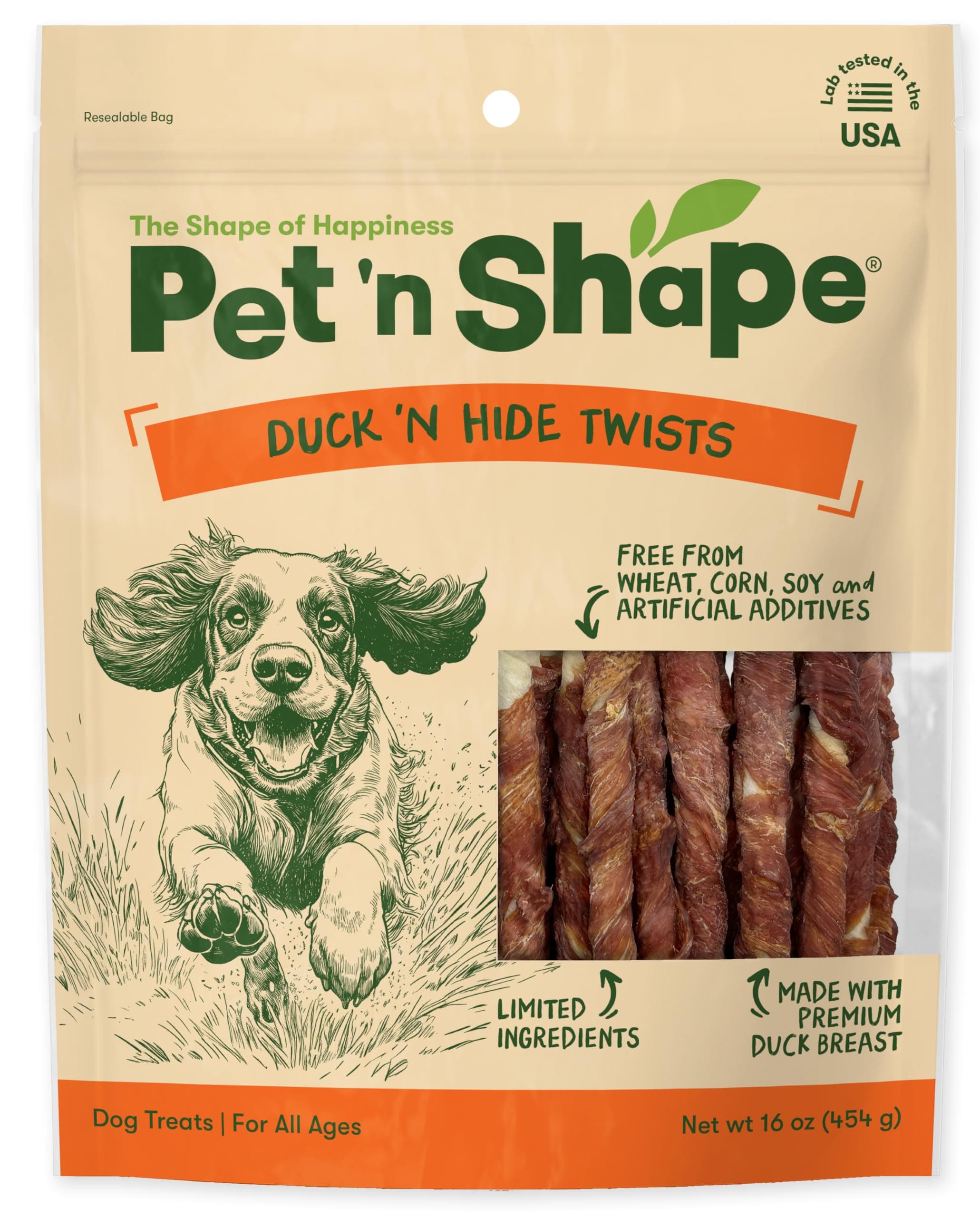 - Pet 'n Shape Duck 'n Hide Twists - Duck Wrapped Rawhide Natural Dog Treats, Small, 1 Pound (Pack of 1)