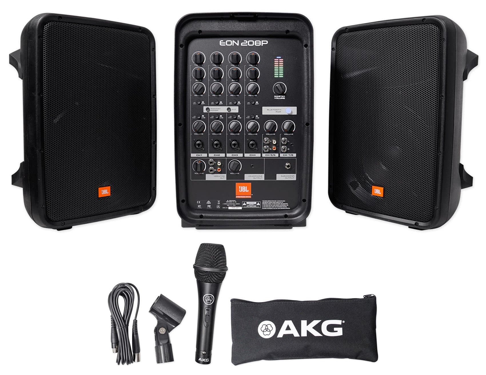 EON208P Portable PA System,Black