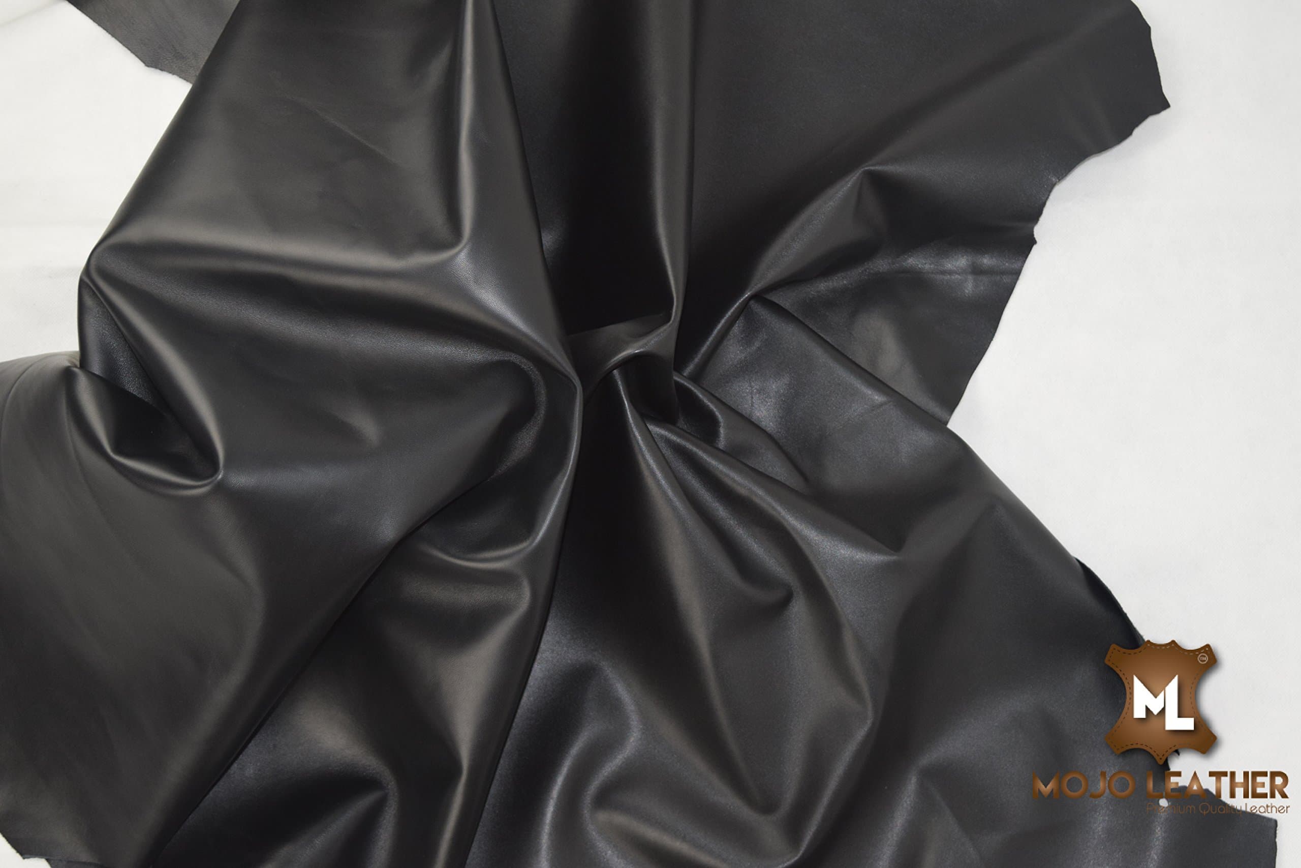 Leather Hide and Skins, BLACK, GRADE AA LEATHER, 5-6 SqrFT, 100% Genuine (5-6 SqFt)