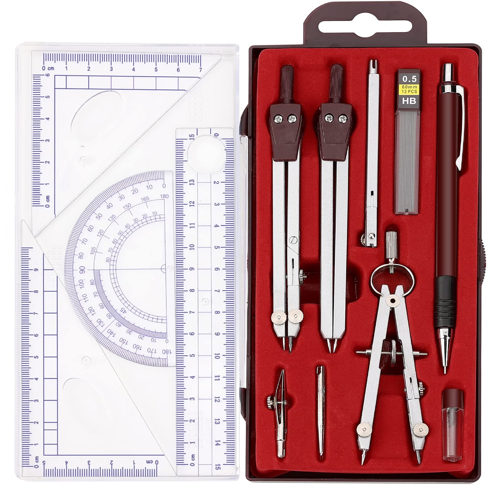 Math Geometry Kit Set Circle Drawing Tool Scale Ruler