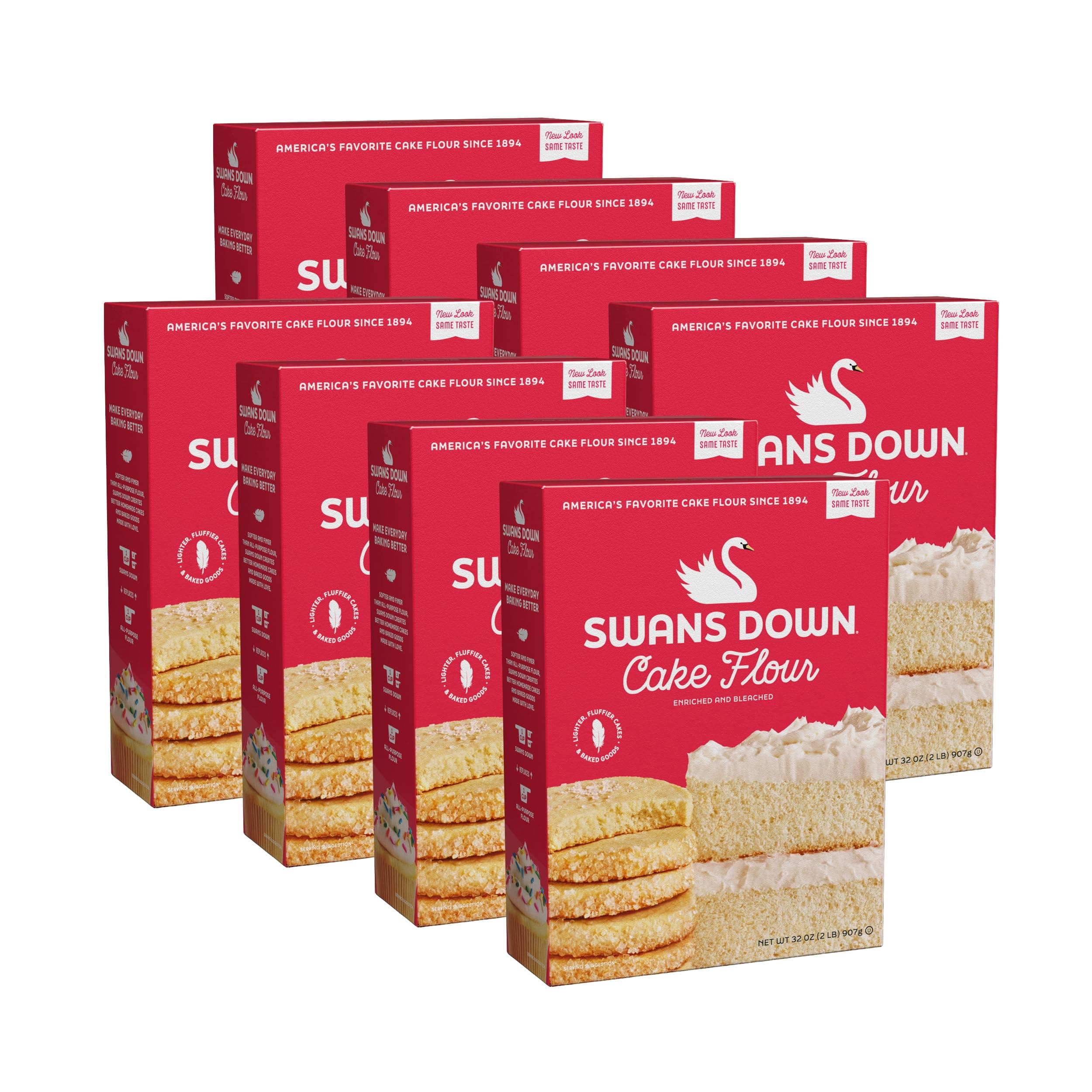 Swans Down Regular Cake Flour, 32oz Box (Pack of 8)